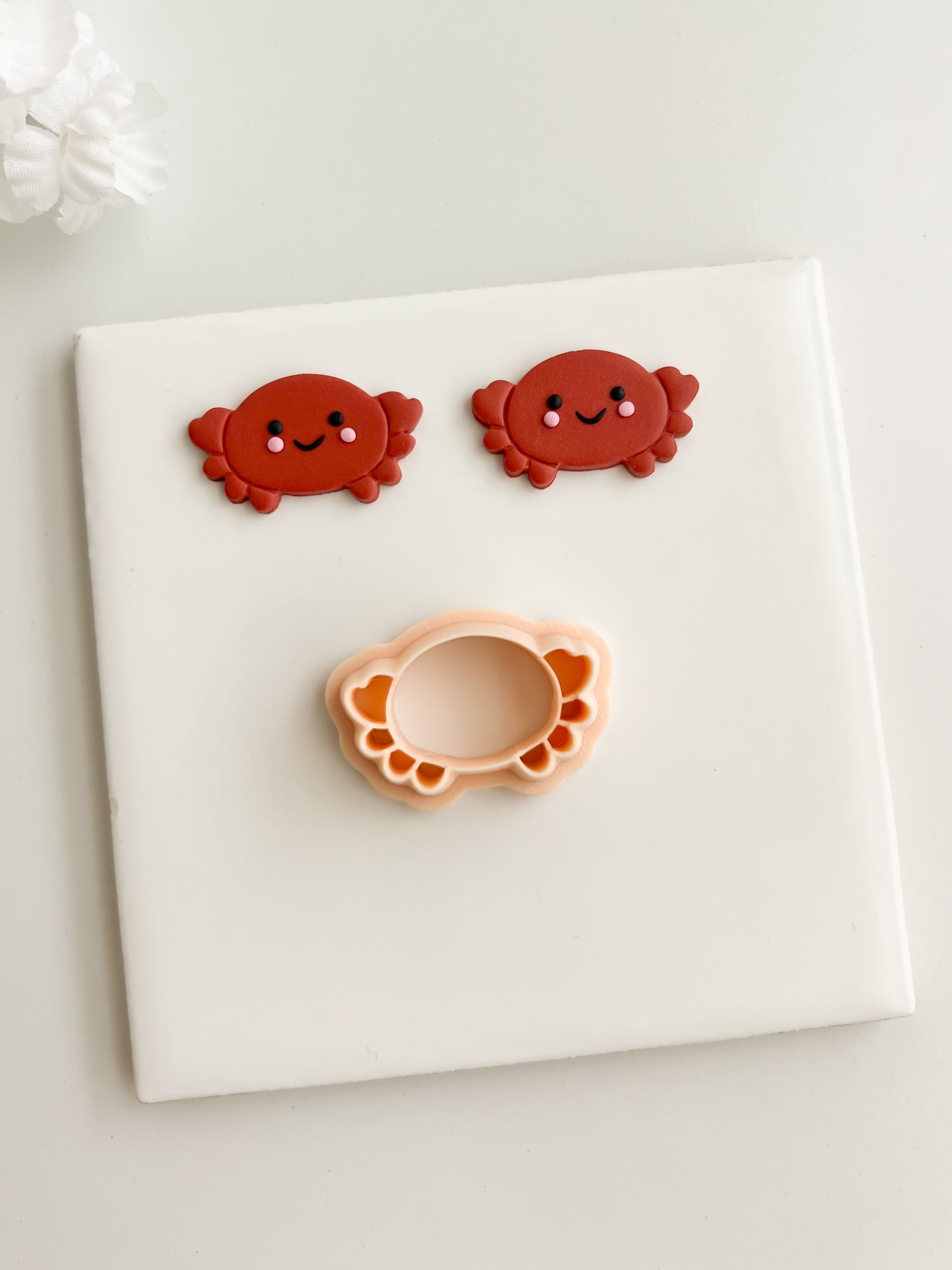 Crab No. 2 Clay Cutter | Crab No. 2 Polymer Clay Cutter for DIY Coastal Earrings Sea-Themed Jewelry and Handmade Summer Accessories