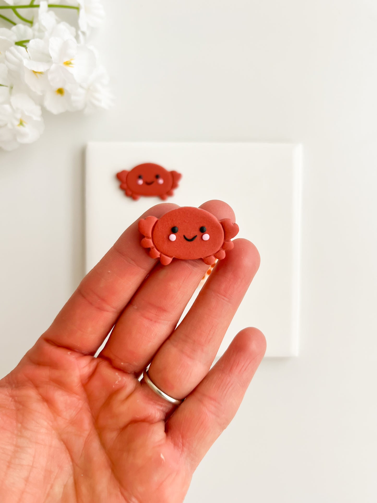 Crab No. 2 Clay Cutter | Crab No. 2 Polymer Clay Cutter for DIY Coastal Earrings Sea-Themed Jewelry and Handmade Summer Accessories
