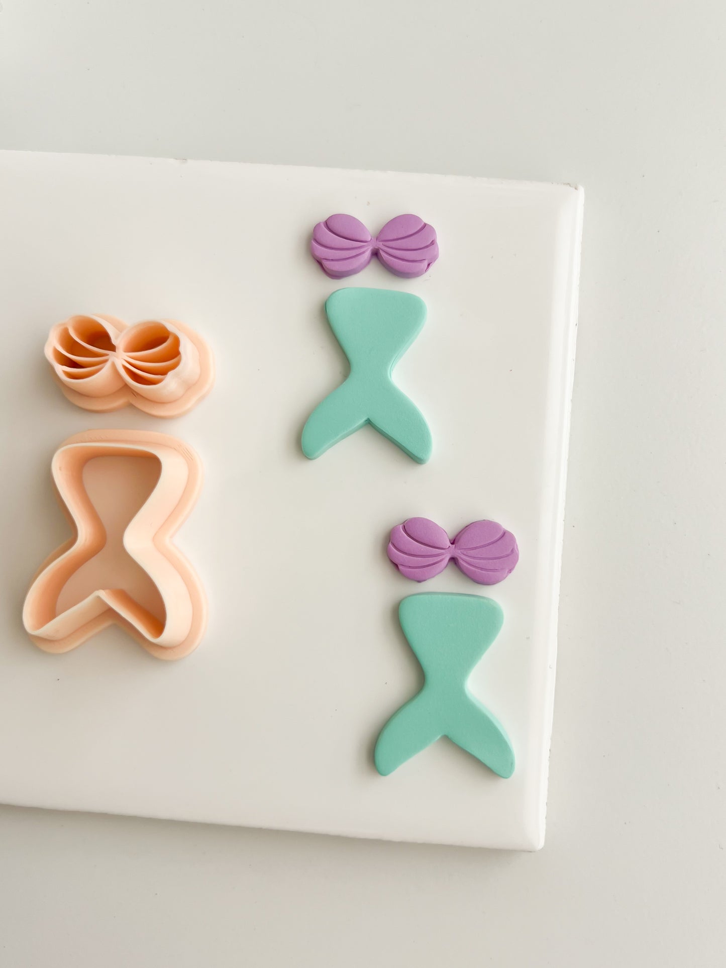 Mermaid Two Part Clay Cutter | Mermaid Two Part Polymer Clay Cutter for DIY Ocean Earrings Fantasy Jewelry and Handmade Magical Accessories