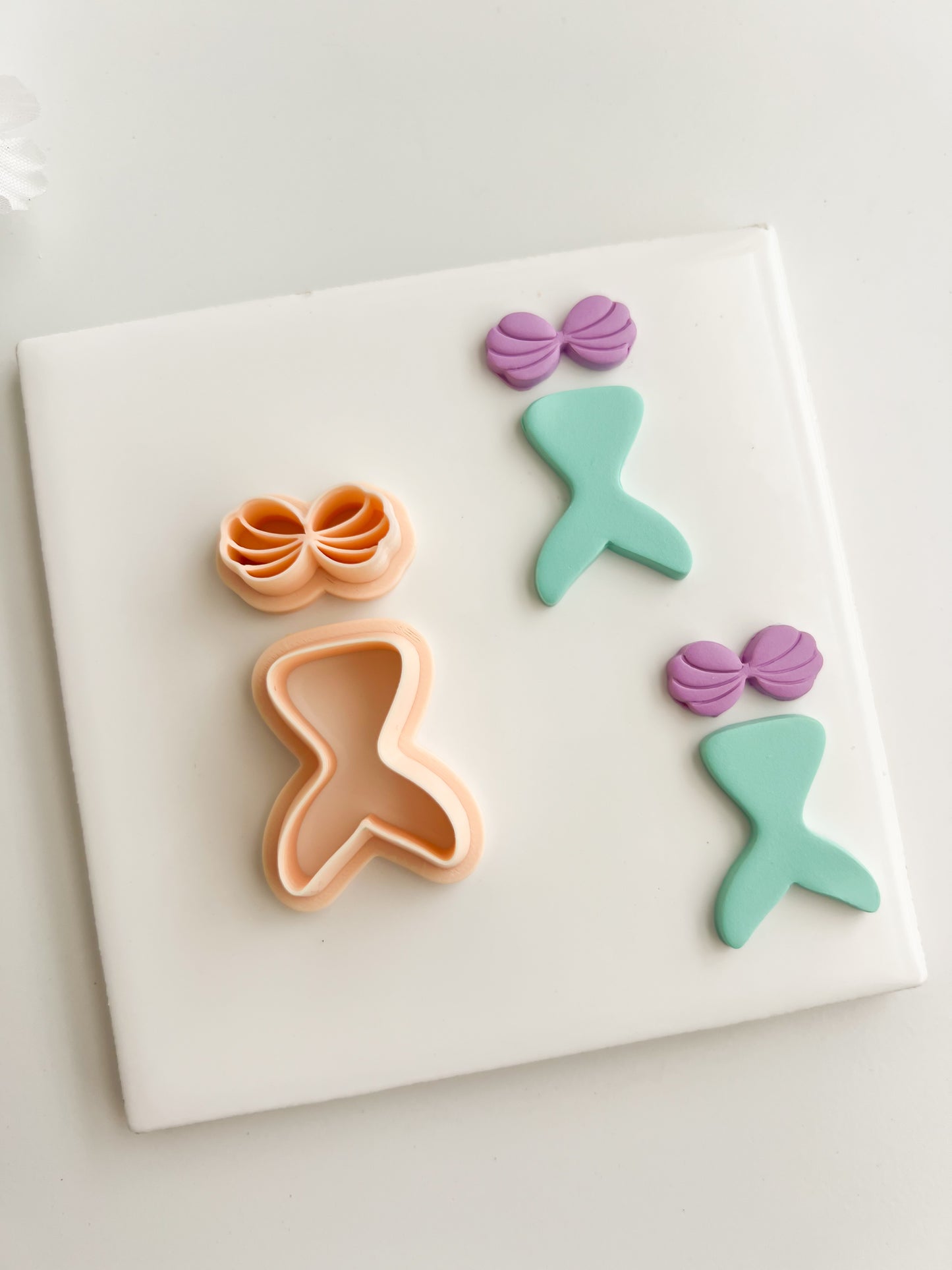 Mermaid Two Part Clay Cutter | Mermaid Two Part Polymer Clay Cutter for DIY Ocean Earrings Fantasy Jewelry and Handmade Magical Accessories