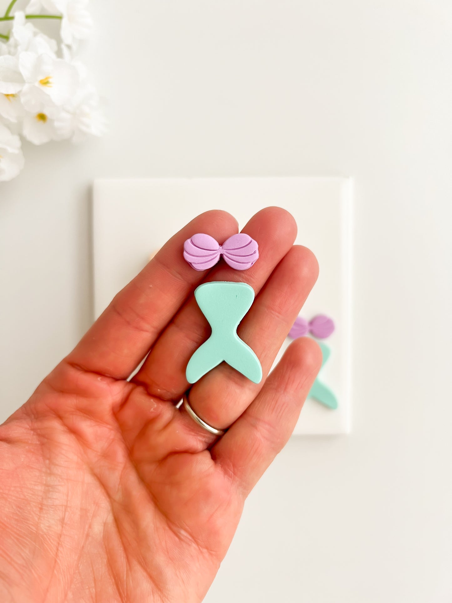 Mermaid Two Part Clay Cutter | Mermaid Two Part Polymer Clay Cutter for DIY Ocean Earrings Fantasy Jewelry and Handmade Magical Accessories