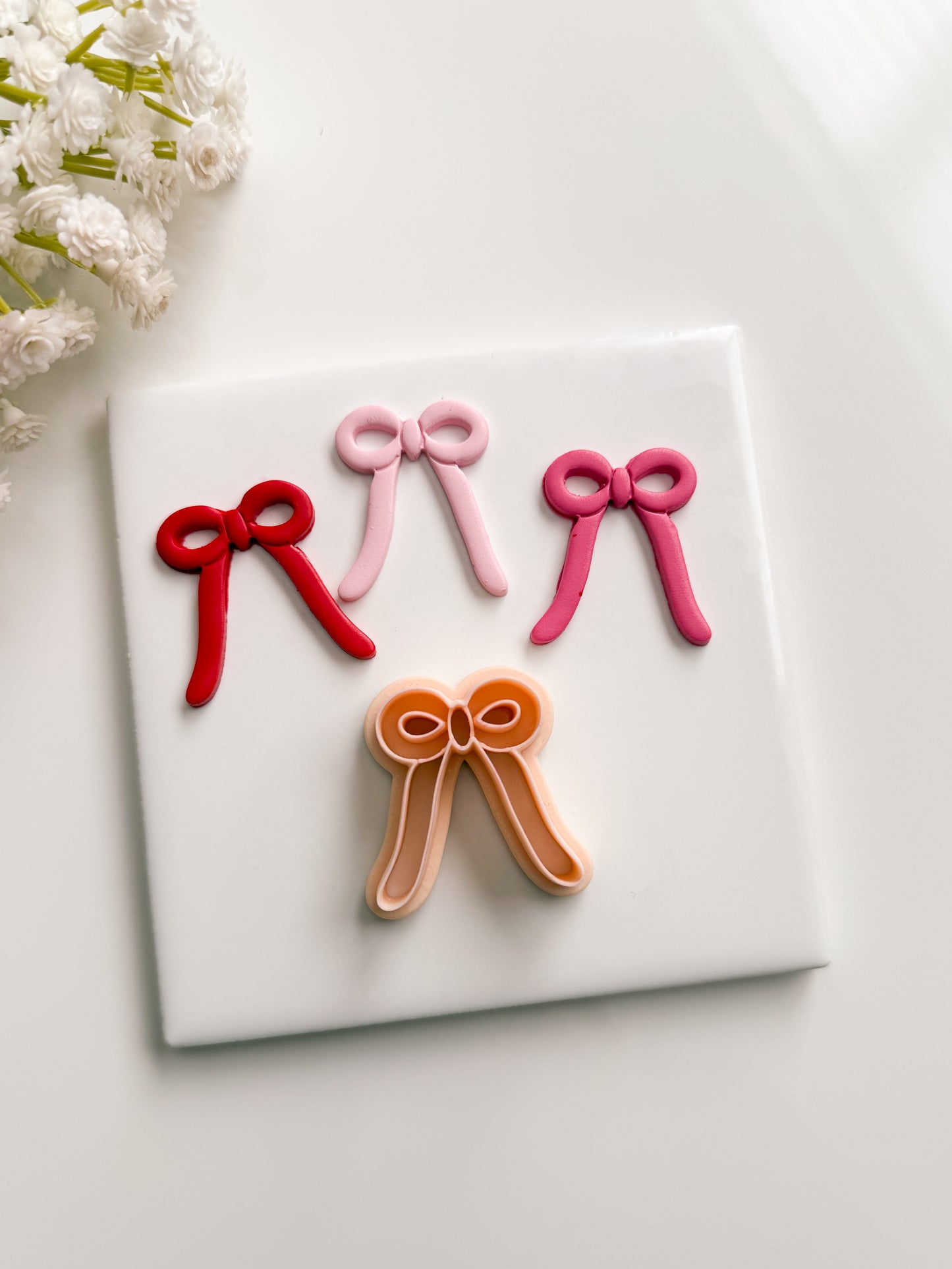 Coquette Valentine Bow No. 1 Clay Cutter | Coquette Valentine Bow No. 1 Polymer Clay Cutter for DIY Romantic Earrings Valentine-Themed Jewelry and Handmade Cute Accessories