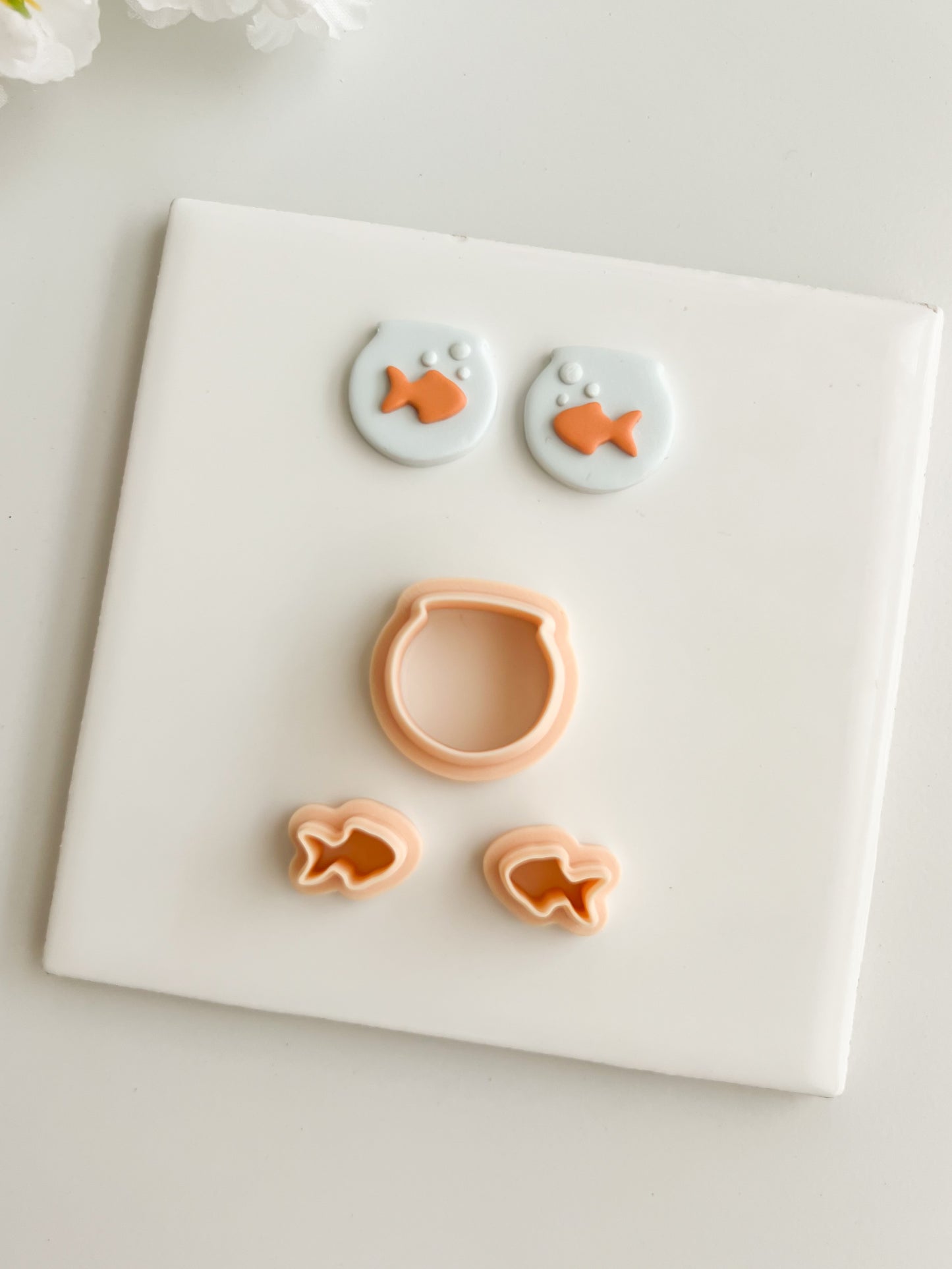 Fishbowl with Fish Clay Cutter | Fishbowl with Fish Polymer Clay Cutter for DIY Cute Earrings Aquarium-Themed Jewelry and Handmade Fun Accessories