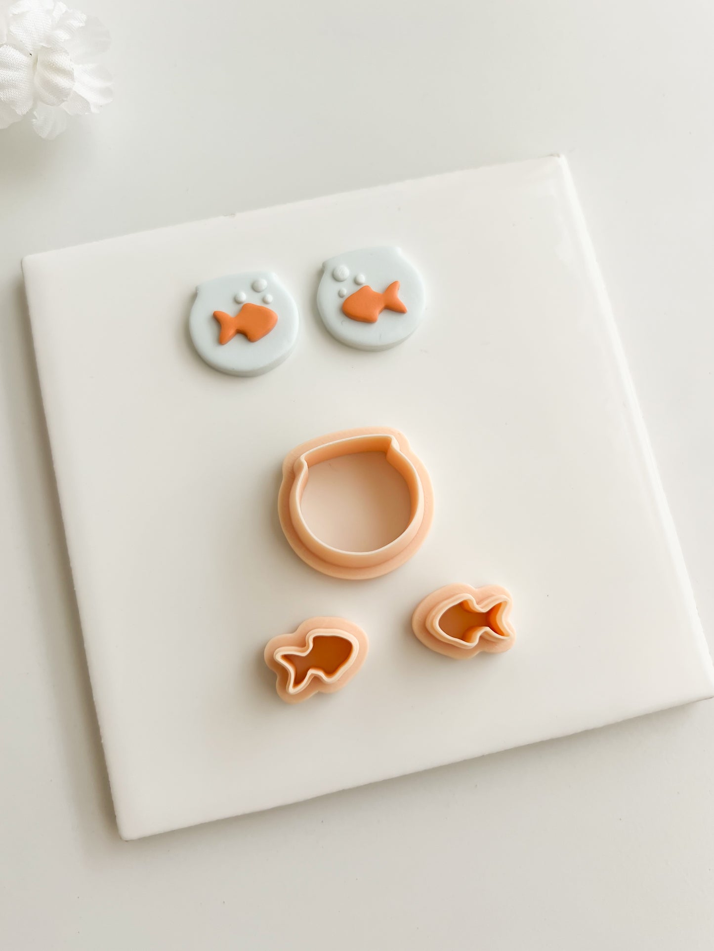 Fishbowl with Fish Clay Cutter | Fishbowl with Fish Polymer Clay Cutter for DIY Cute Earrings Aquarium-Themed Jewelry and Handmade Fun Accessories