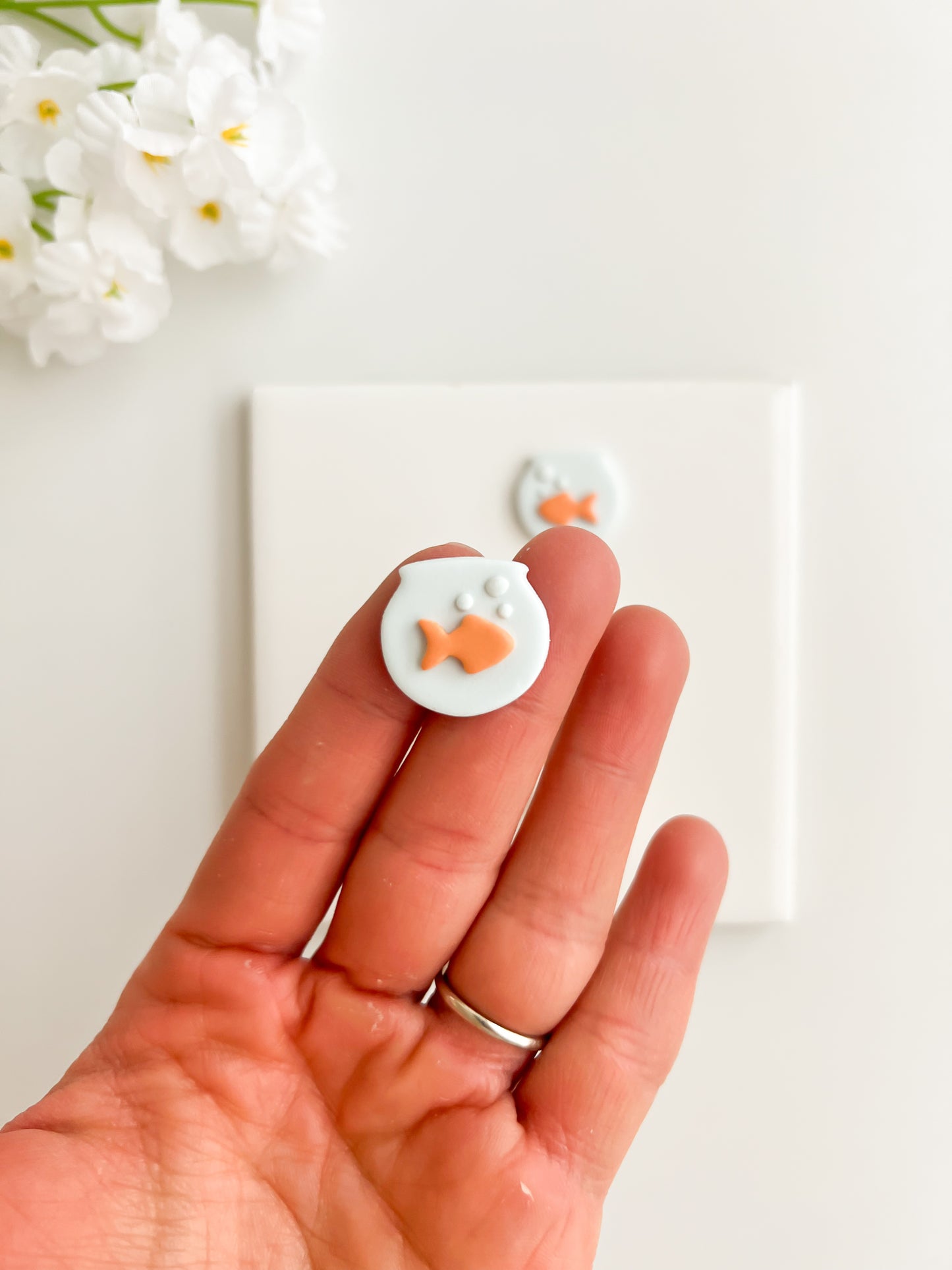Fishbowl with Fish Clay Cutter | Fishbowl with Fish Polymer Clay Cutter for DIY Cute Earrings Aquarium-Themed Jewelry and Handmade Fun Accessories