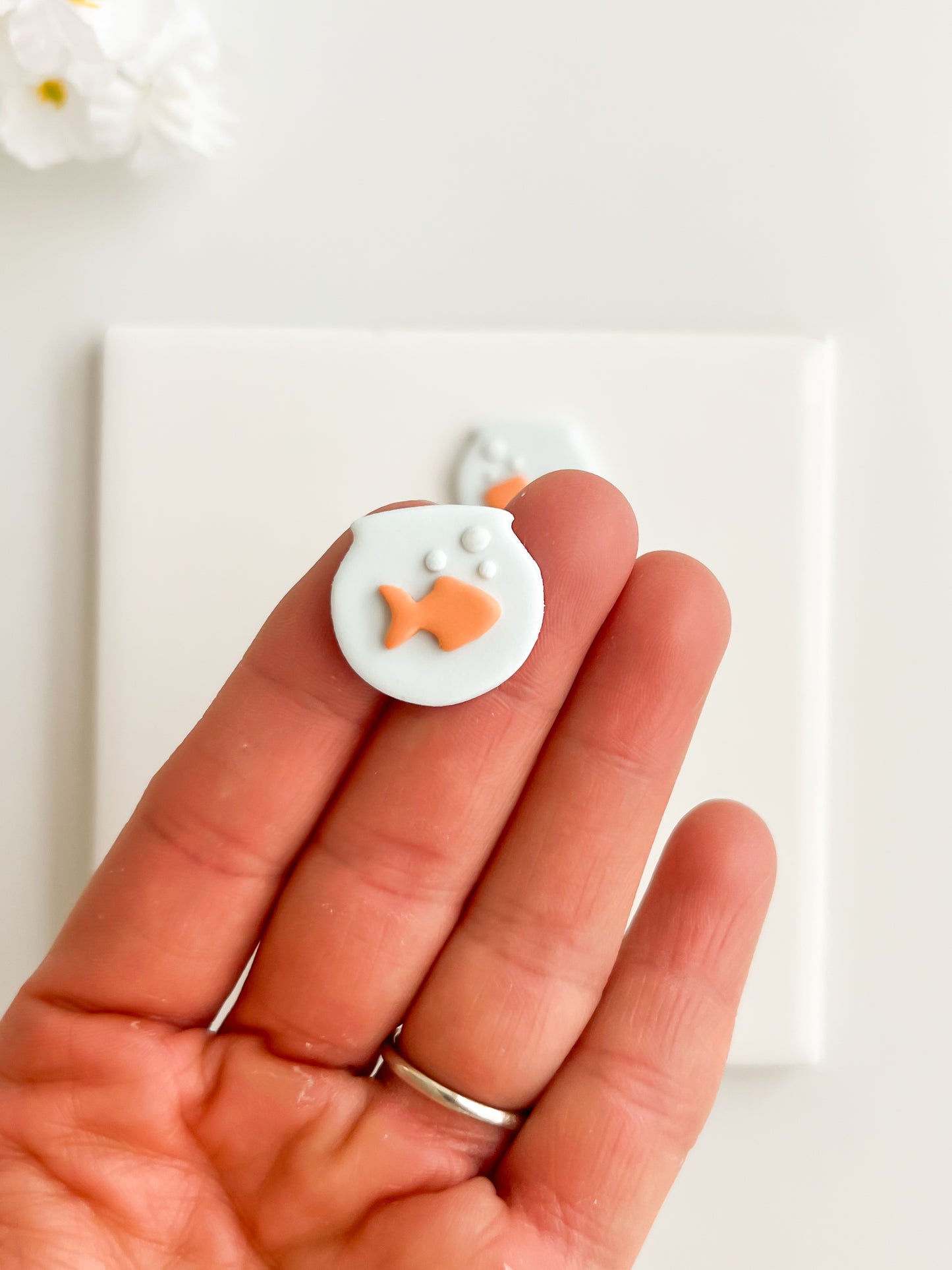 Fishbowl with Fish Clay Cutter | Fishbowl with Fish Polymer Clay Cutter for DIY Cute Earrings Aquarium-Themed Jewelry and Handmade Fun Accessories