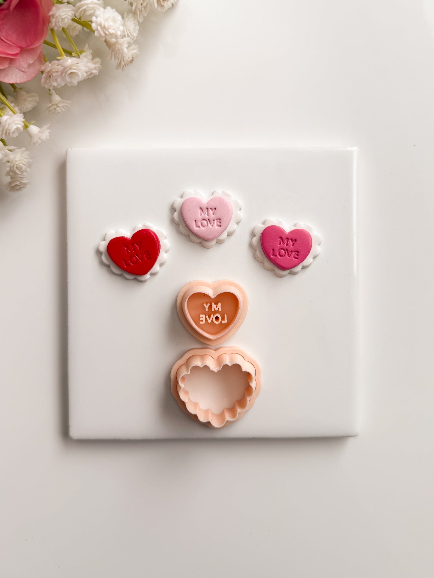 Scalloped Valentine Clay Cutter | Scalloped Valentine Polymer Clay Cutter for DIY Romantic Earrings Love-Themed Jewelry and Handmade Valentine's Accessories