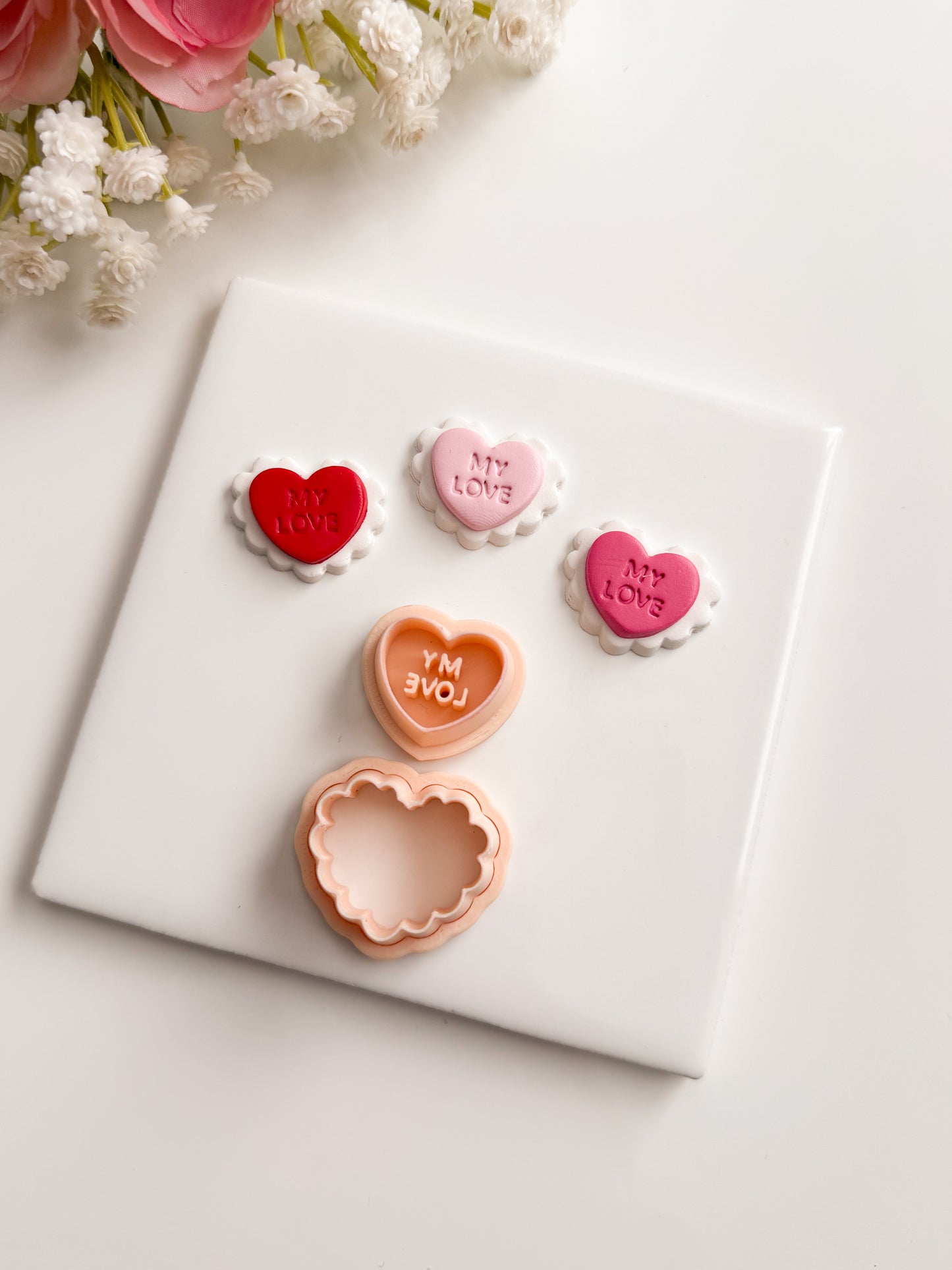 Scalloped Valentine Clay Cutter | Scalloped Valentine Polymer Clay Cutter for DIY Romantic Earrings Love-Themed Jewelry and Handmade Valentine's Accessories