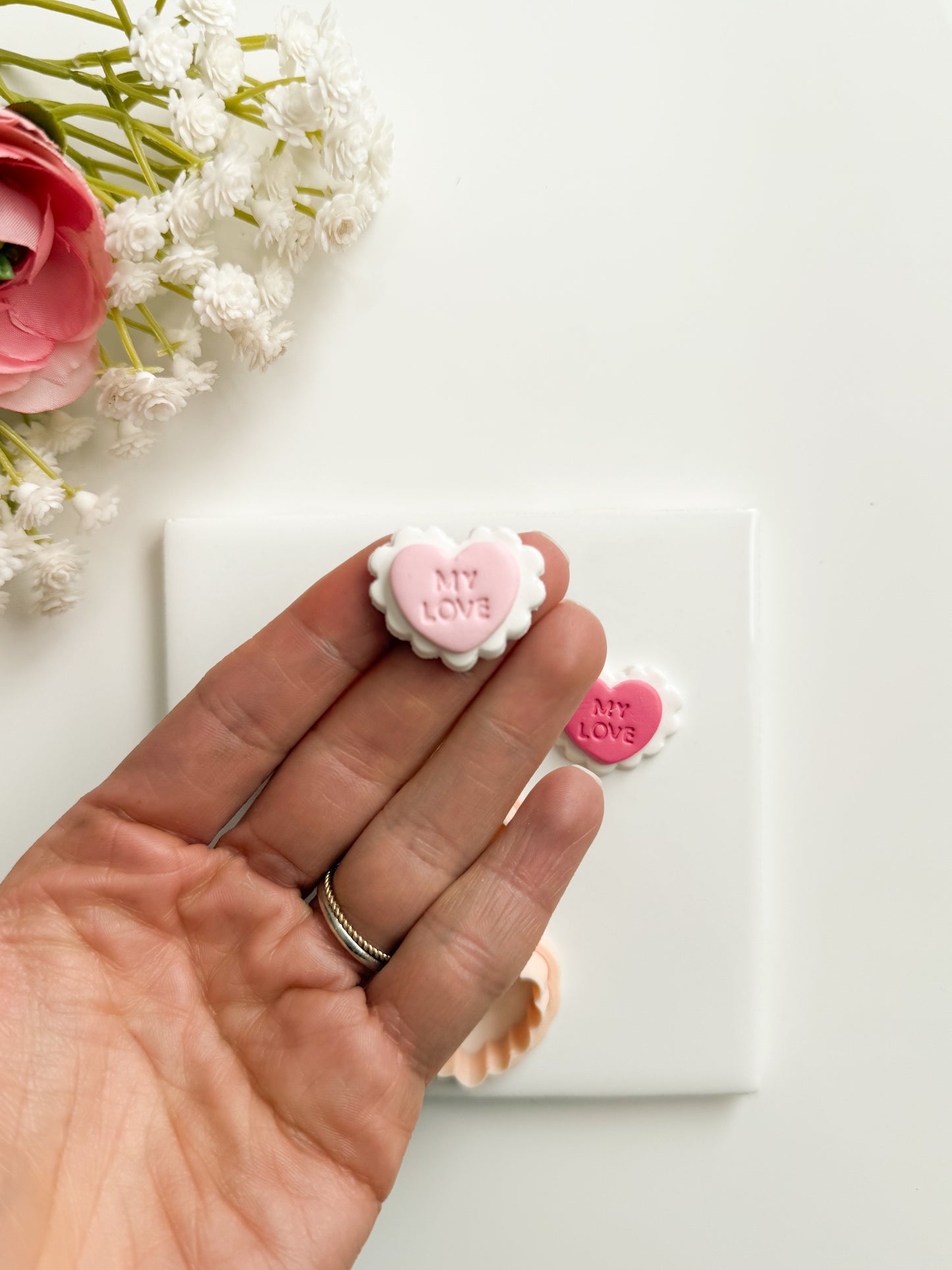 Scalloped Valentine Clay Cutter | Scalloped Valentine Polymer Clay Cutter for DIY Romantic Earrings Love-Themed Jewelry and Handmade Valentine's Accessories