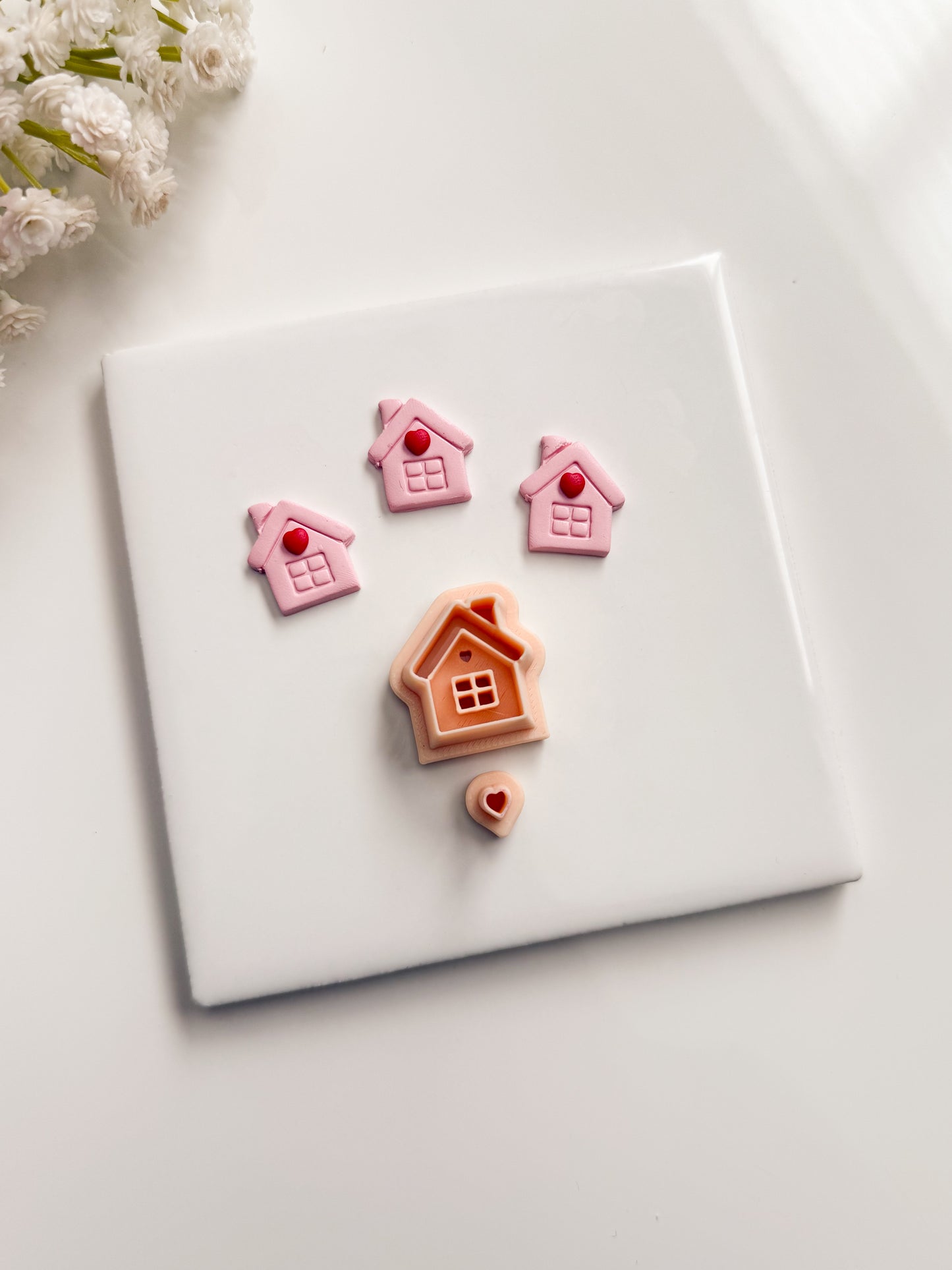 Gingerbread House No. 5 Clay Cutter | Gingerbread House No. 5 Polymer Clay Cutter for DIY Christmas Earrings Cookie-Themed Jewelry and Handmade Holiday Accessories