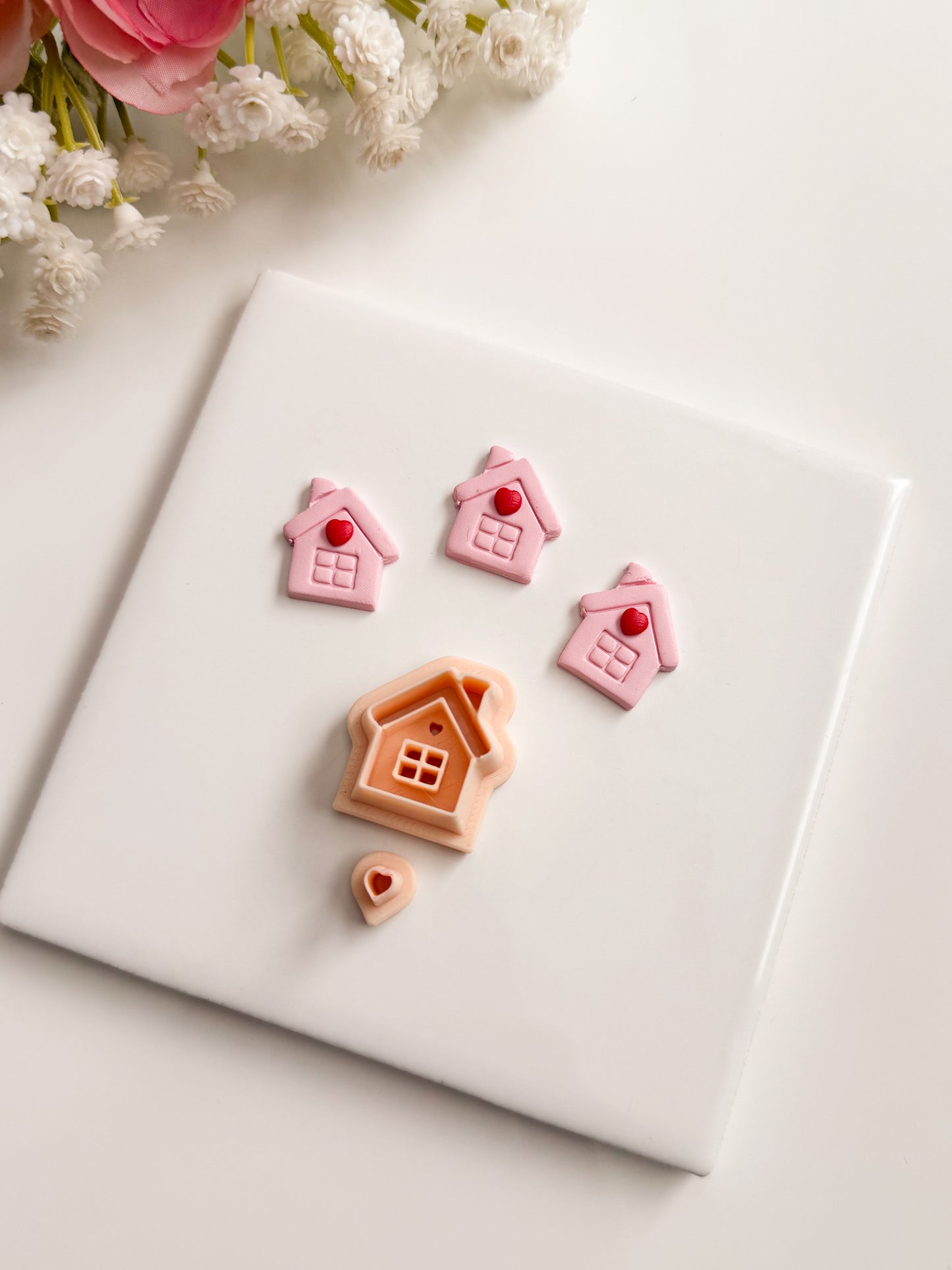 Gingerbread House No. 5 Clay Cutter | Gingerbread House No. 5 Polymer Clay Cutter for DIY Christmas Earrings Cookie-Themed Jewelry and Handmade Holiday Accessories