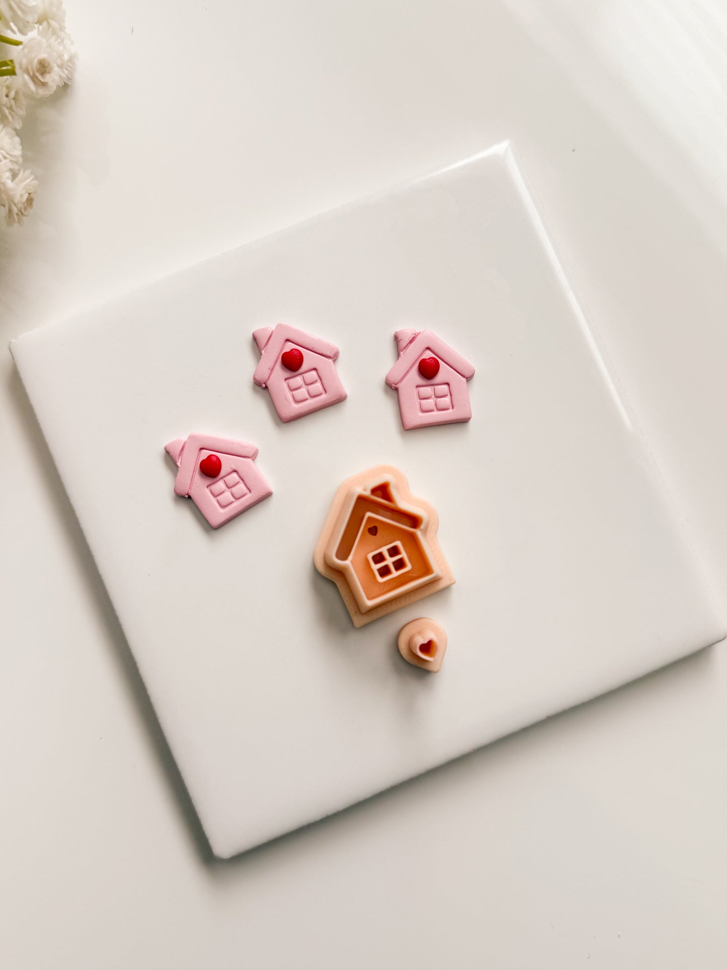 Gingerbread House No. 5 Clay Cutter | Gingerbread House No. 5 Polymer Clay Cutter for DIY Christmas Earrings Cookie-Themed Jewelry and Handmade Holiday Accessories