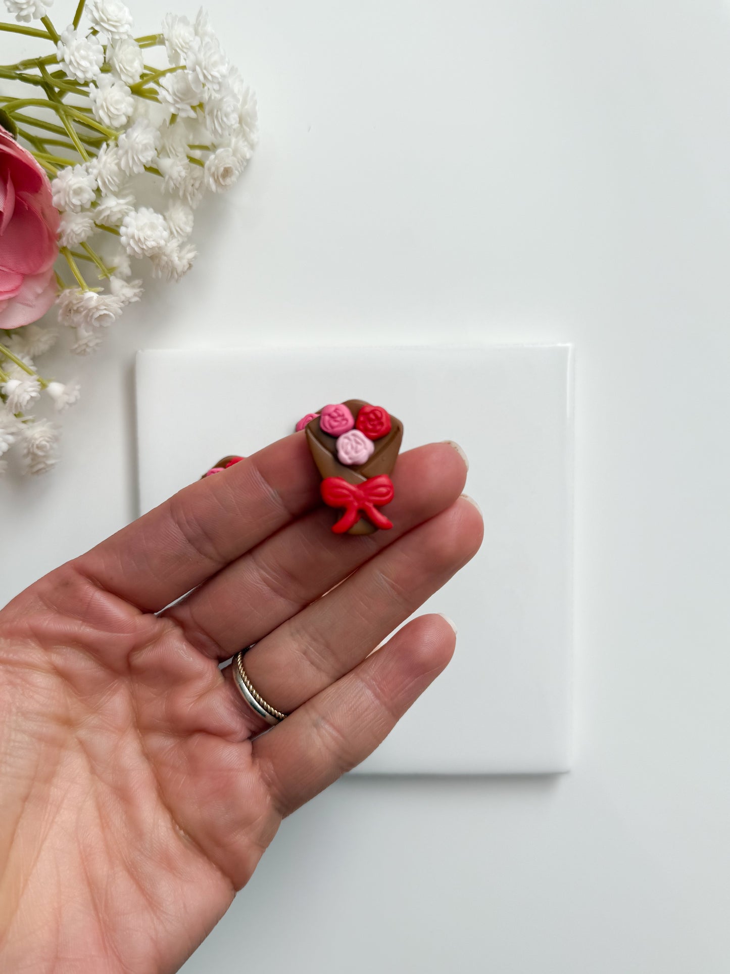 Rose Bouquet No. 1 Clay Cutter | Rose Bouquet No. 1 Polymer Clay Cutter for DIY Wedding Earrings Floral Jewelry and Handmade Romantic Accessories