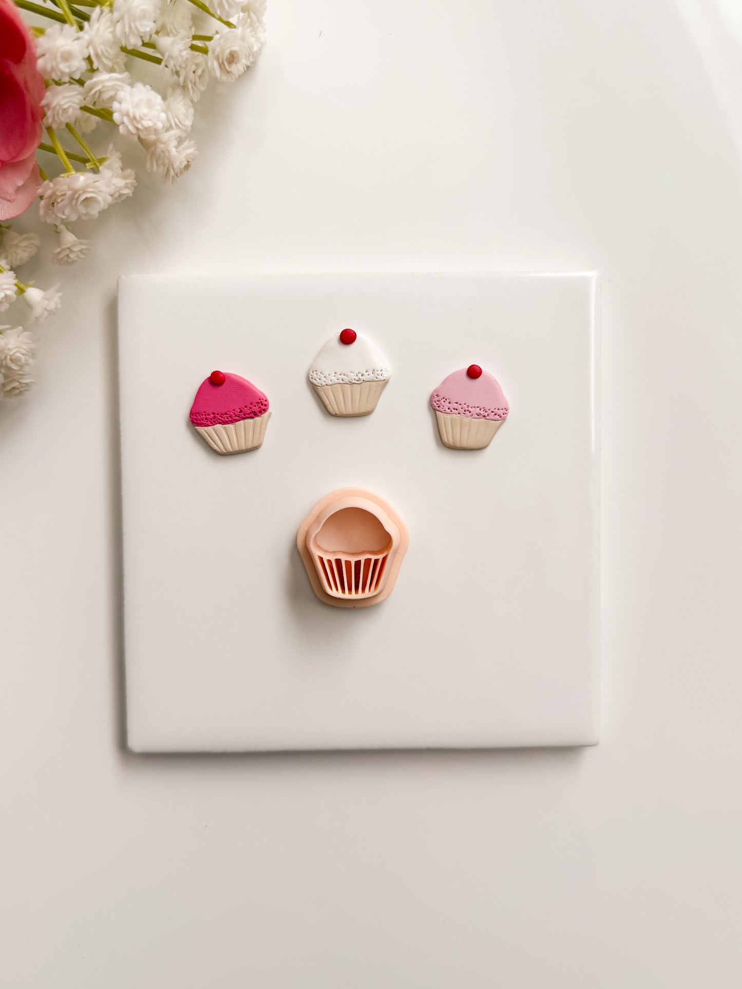 Cupcake No. 5 Clay Cutter | Cupcake No. 5 Polymer Clay Cutter for DIY Bakery Earrings Sweet-Themed Jewelry and Handmade Dessert Accessories