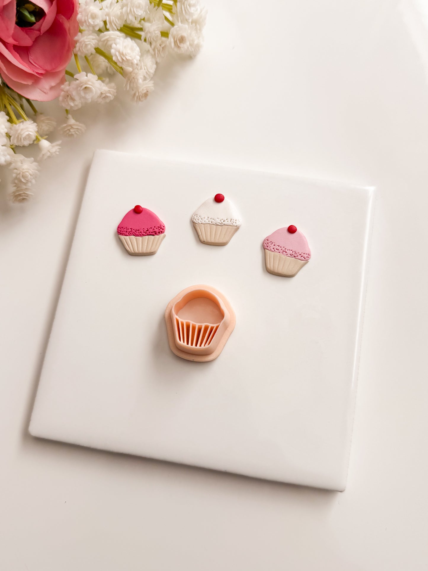 Cupcake No. 5 Clay Cutter | Cupcake No. 5 Polymer Clay Cutter for DIY Bakery Earrings Sweet-Themed Jewelry and Handmade Dessert Accessories