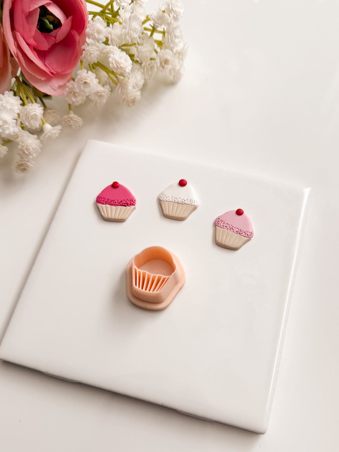Cupcake No. 5 Clay Cutter | Cupcake No. 5 Polymer Clay Cutter for DIY Bakery Earrings Sweet-Themed Jewelry and Handmade Dessert Accessories