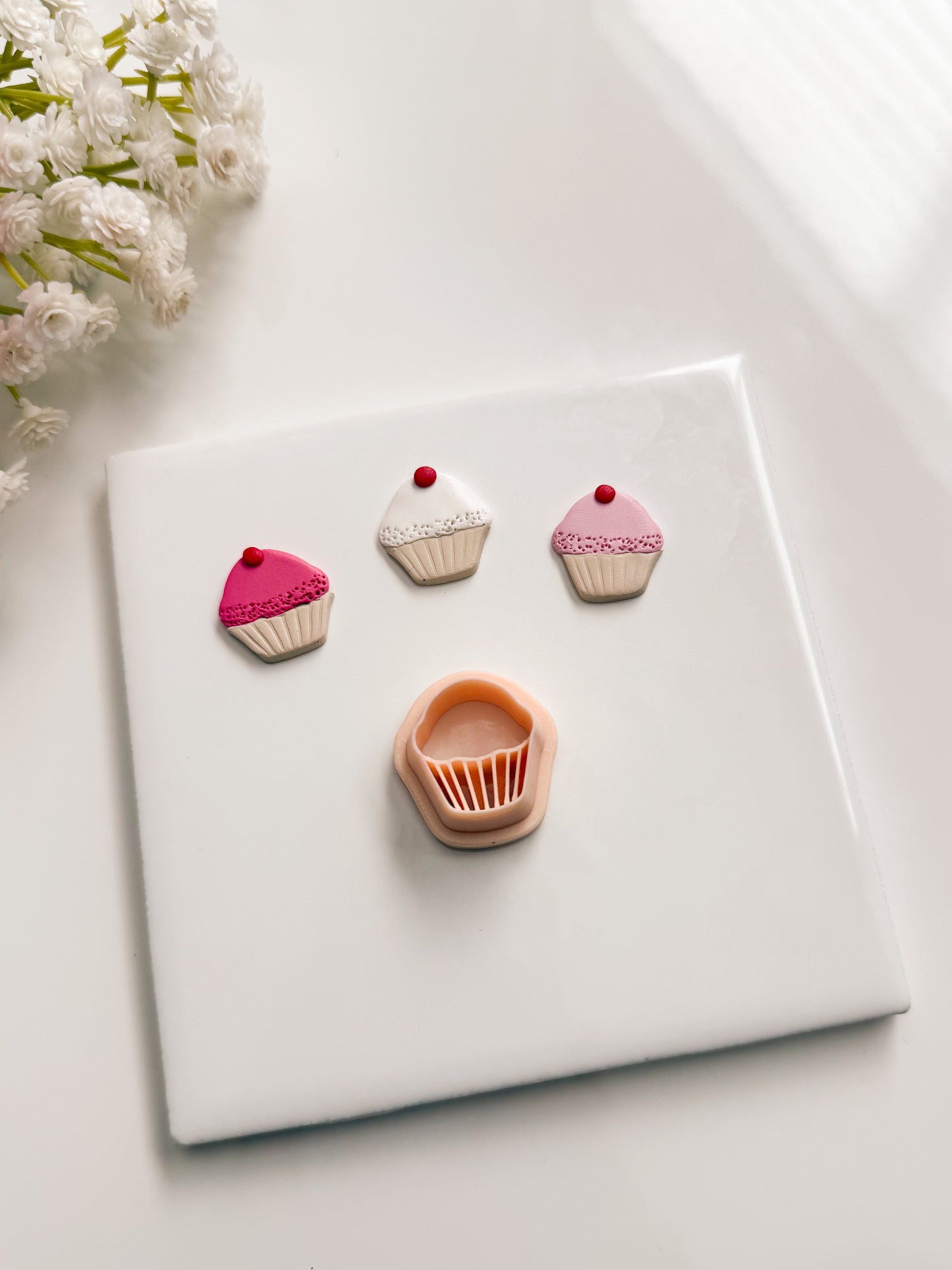 Cupcake No. 5 Clay Cutter | Cupcake No. 5 Polymer Clay Cutter for DIY Bakery Earrings Sweet-Themed Jewelry and Handmade Dessert Accessories