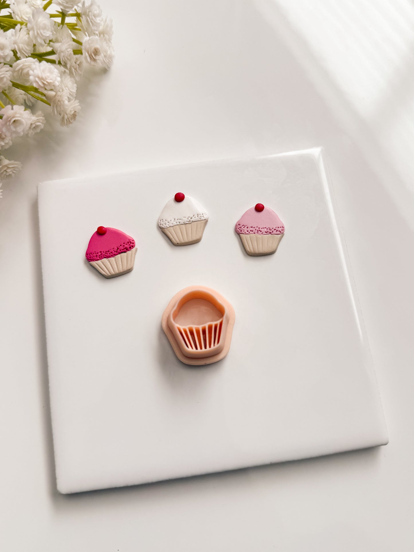 Cupcake No. 5 Clay Cutter | Cupcake No. 5 Polymer Clay Cutter for DIY Bakery Earrings Sweet-Themed Jewelry and Handmade Dessert Accessories