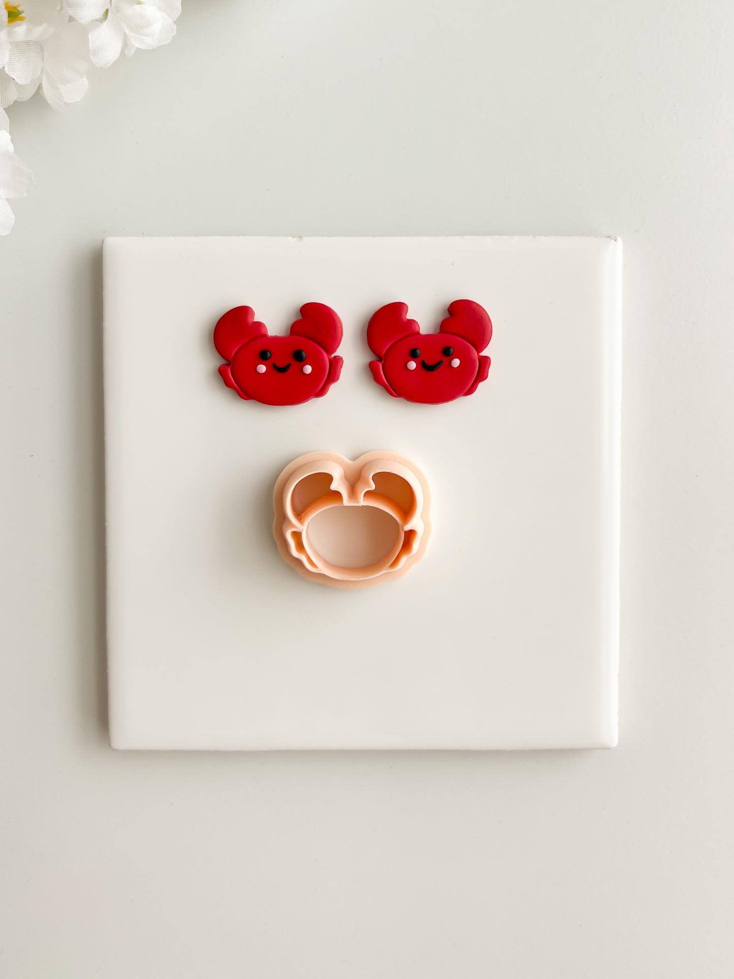 Crab No. 3 Clay Cutter | Crab No. 3 Polymer Clay Cutter for DIY Ocean Earrings Beach-Themed Jewelry and Handmade Summer Accessories