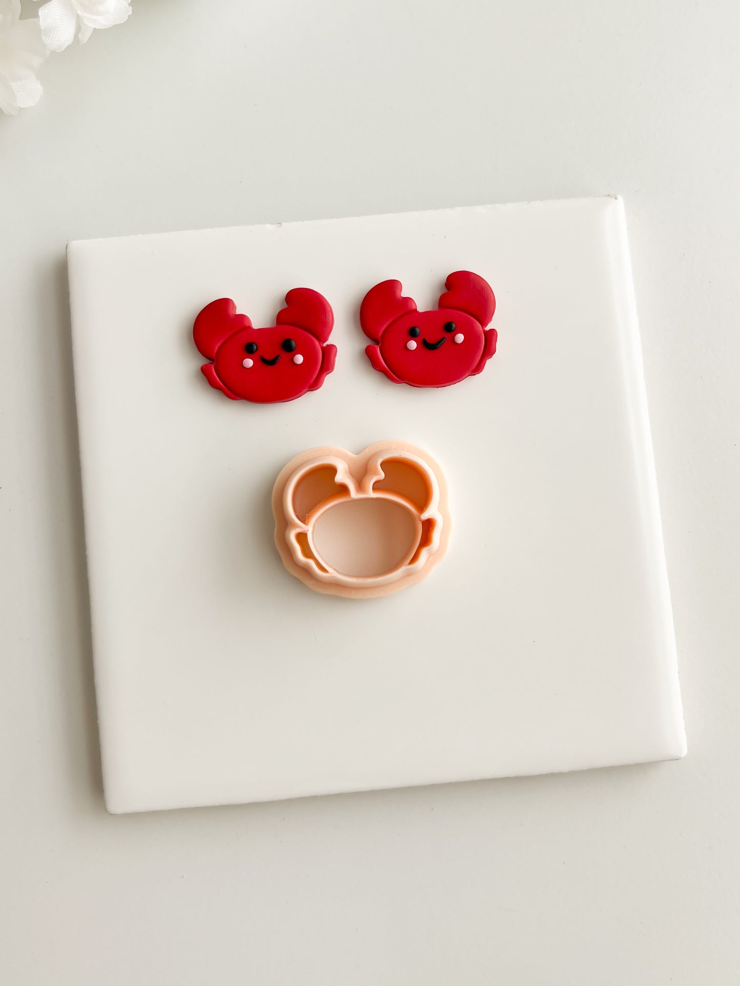 Crab No. 3 Clay Cutter | Crab No. 3 Polymer Clay Cutter for DIY Ocean Earrings Beach-Themed Jewelry and Handmade Summer Accessories