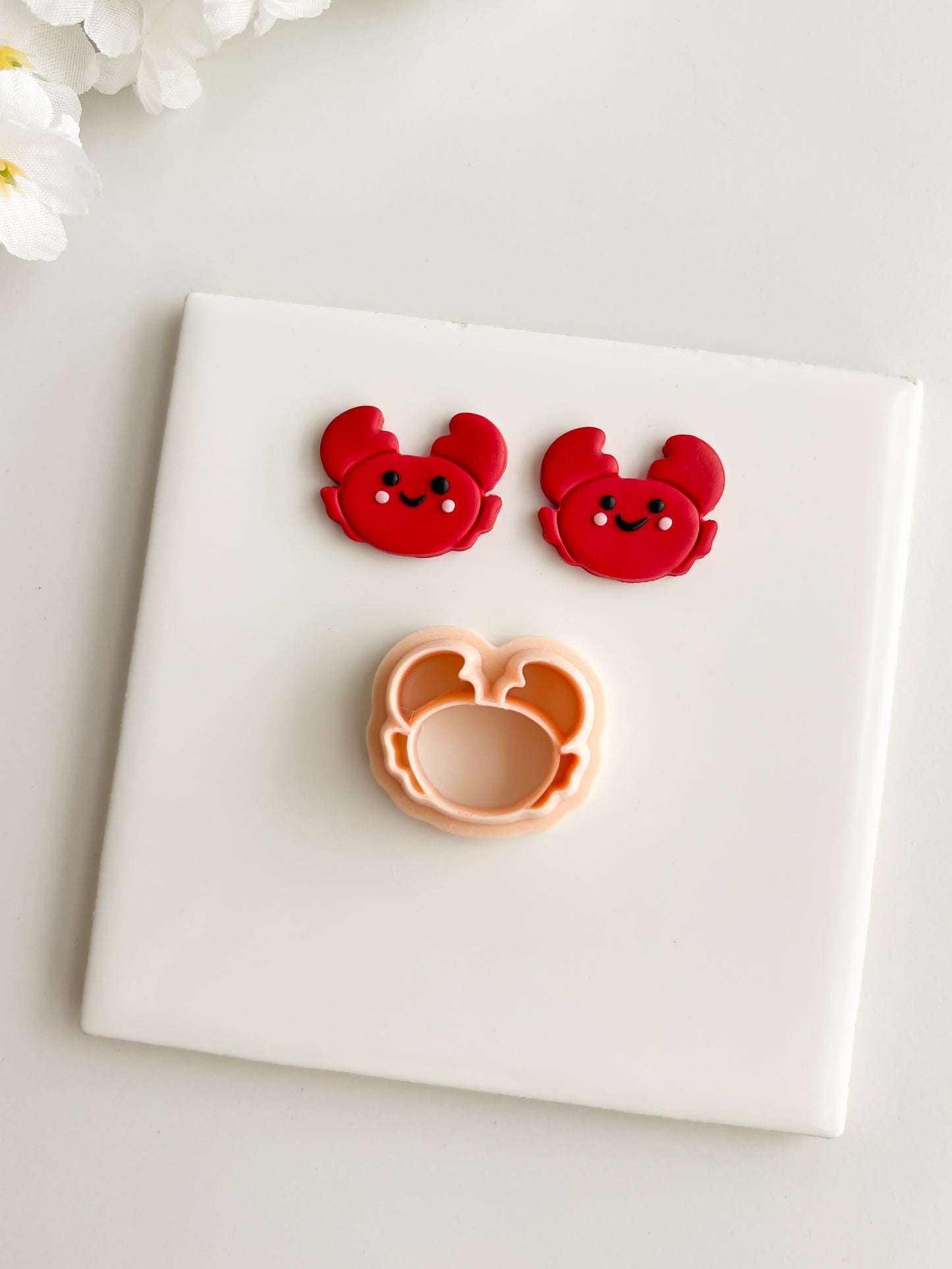 Crab No. 3 Clay Cutter | Crab No. 3 Polymer Clay Cutter for DIY Ocean Earrings Beach-Themed Jewelry and Handmade Summer Accessories