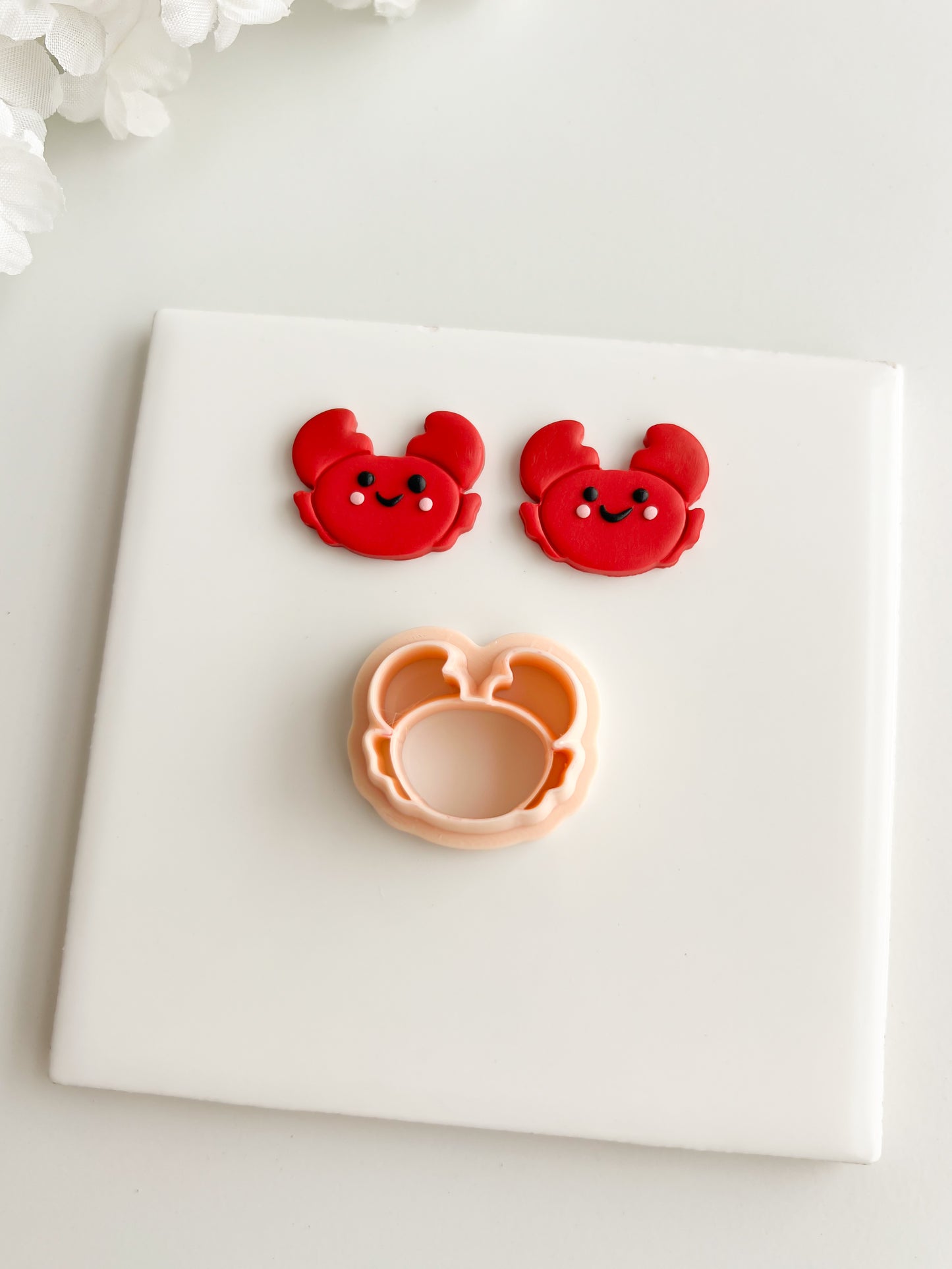 Crab No. 3 Clay Cutter | Crab No. 3 Polymer Clay Cutter for DIY Ocean Earrings Beach-Themed Jewelry and Handmade Summer Accessories