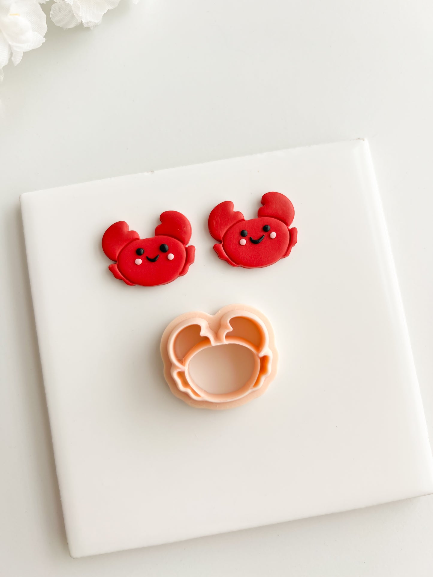 Crab No. 3 Clay Cutter | Crab No. 3 Polymer Clay Cutter for DIY Ocean Earrings Beach-Themed Jewelry and Handmade Summer Accessories