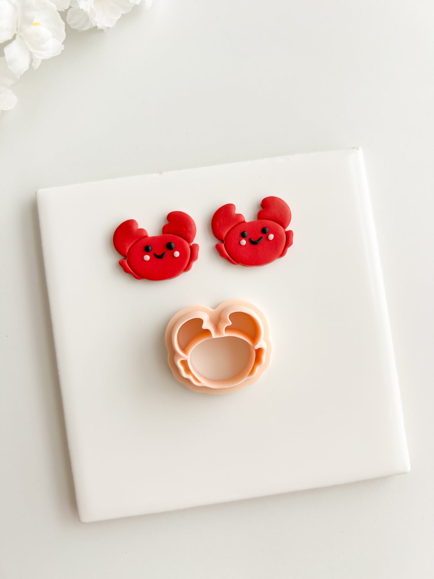 Crab No. 3 Clay Cutter | Crab No. 3 Polymer Clay Cutter for DIY Ocean Earrings Beach-Themed Jewelry and Handmade Summer Accessories
