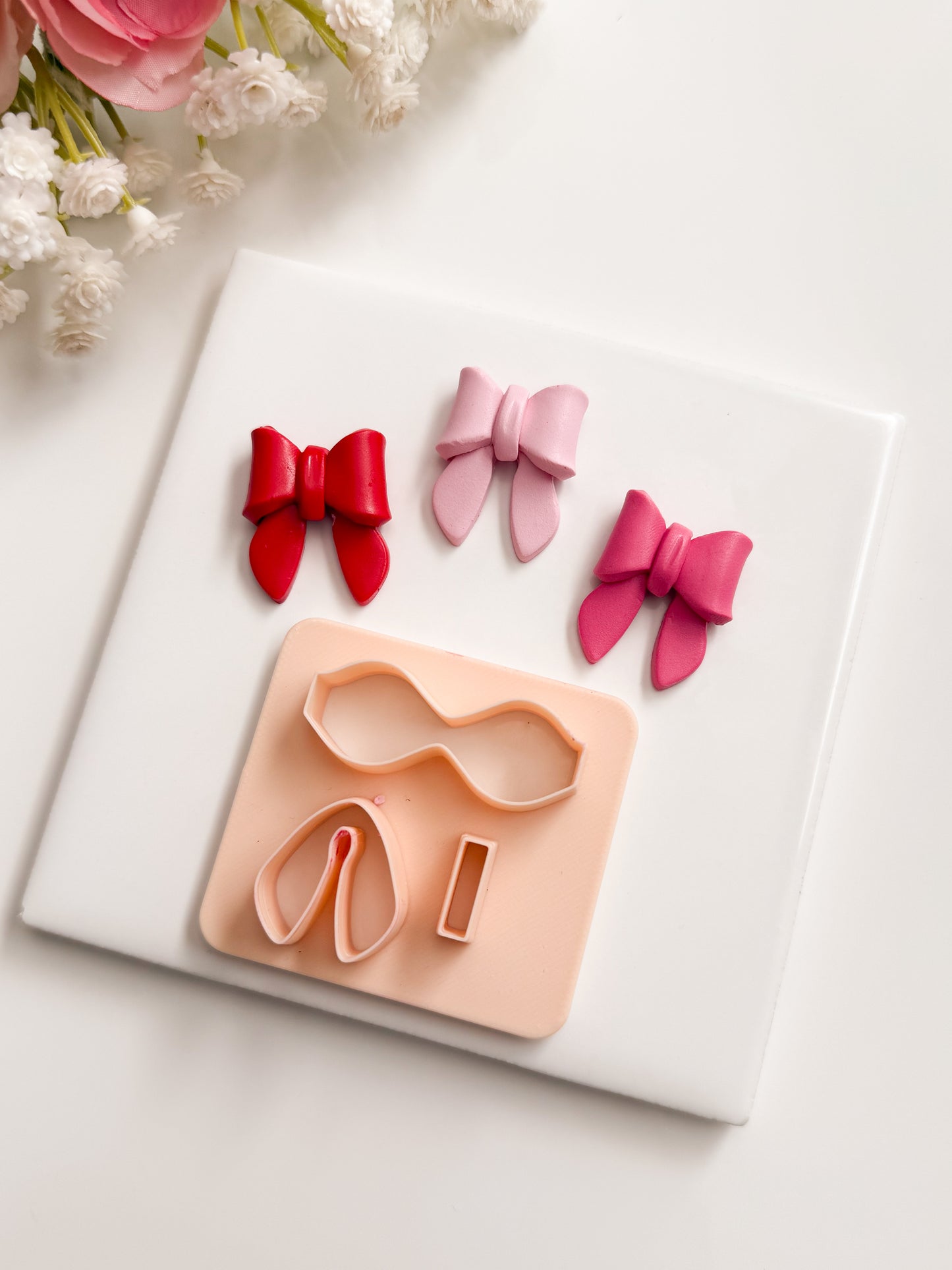 Coquette Ribbon No. 10 Clay Cutter | Coquette Ribbon No. 10 Polymer Clay Cutter for DIY Elegant Earrings Fashion-Themed Jewelry and Handmade Cute Accessories