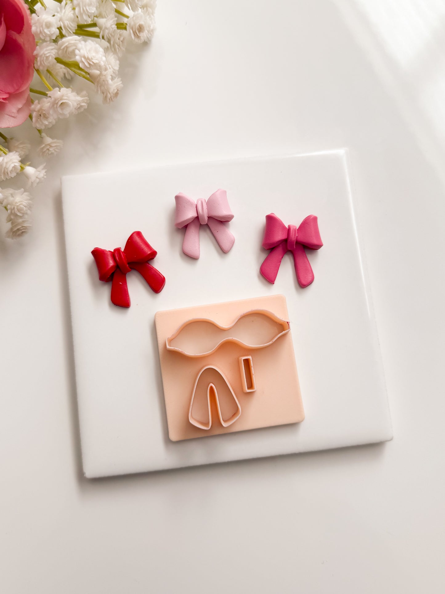 Coquette Ribbon No. 9 Clay Cutter | Coquette Ribbon No. 9 Polymer Clay Cutter for DIY Fashion Earrings Trendy-Themed Jewelry and Handmade Elegant Accessories