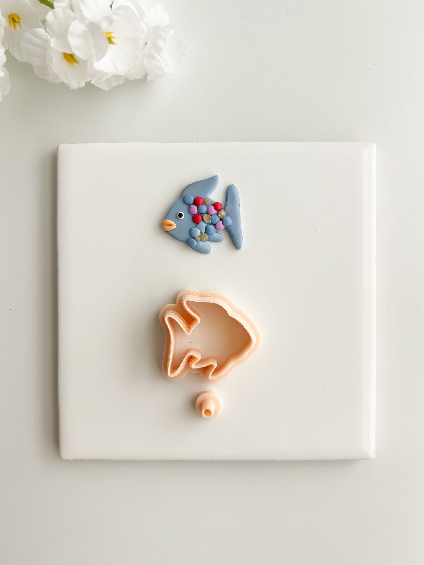 Rainbow Fish Clay Cutter | Rainbow Fish Polymer Clay Cutter for DIY Ocean Earrings Colorful Jewelry and Handmade Marine Accessories