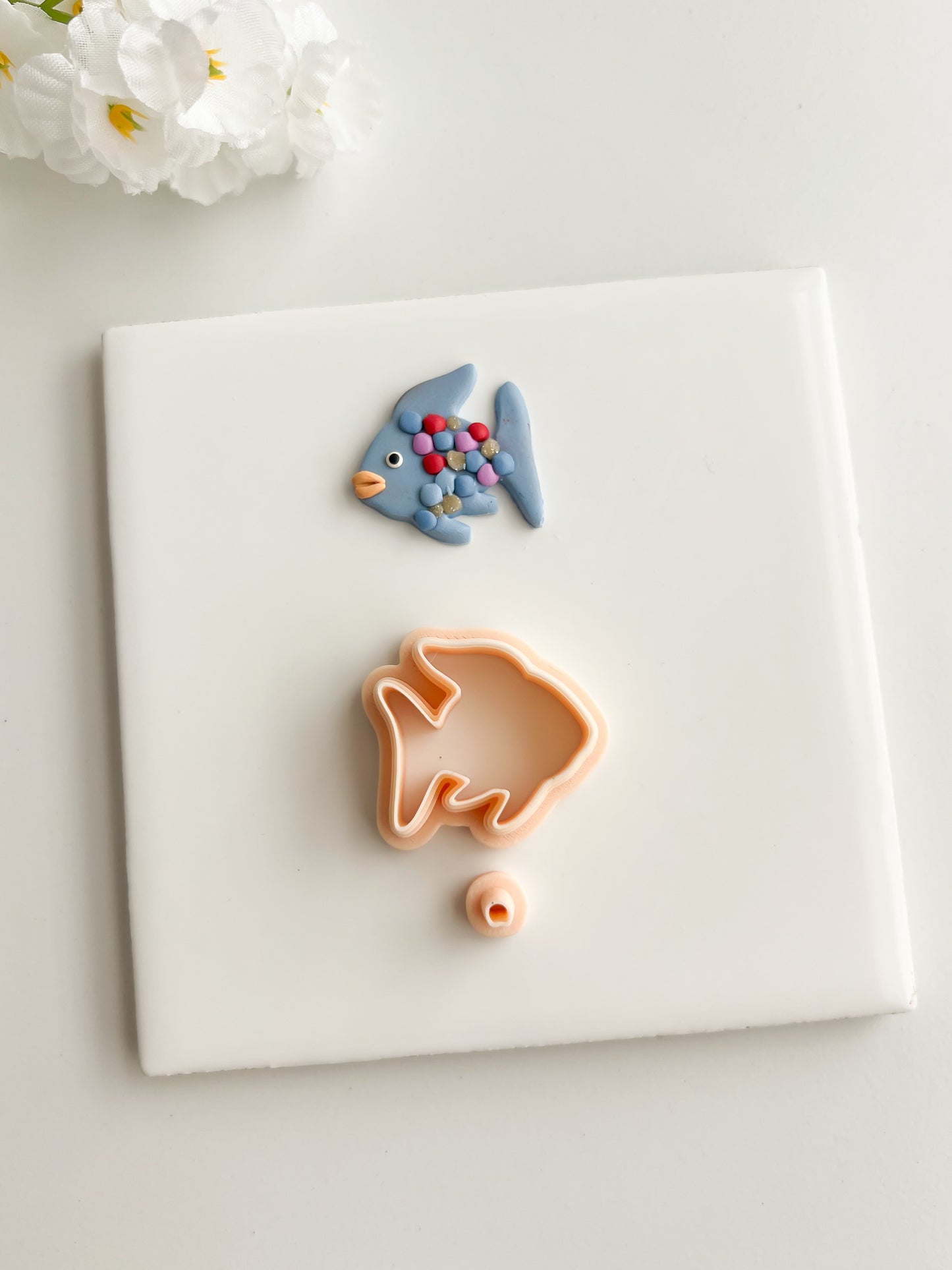 Rainbow Fish Clay Cutter | Rainbow Fish Polymer Clay Cutter for DIY Ocean Earrings Colorful Jewelry and Handmade Marine Accessories