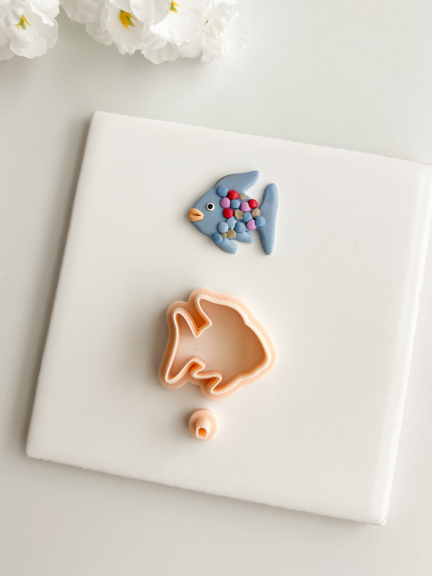 Rainbow Fish Clay Cutter | Rainbow Fish Polymer Clay Cutter for DIY Ocean Earrings Colorful Jewelry and Handmade Marine Accessories
