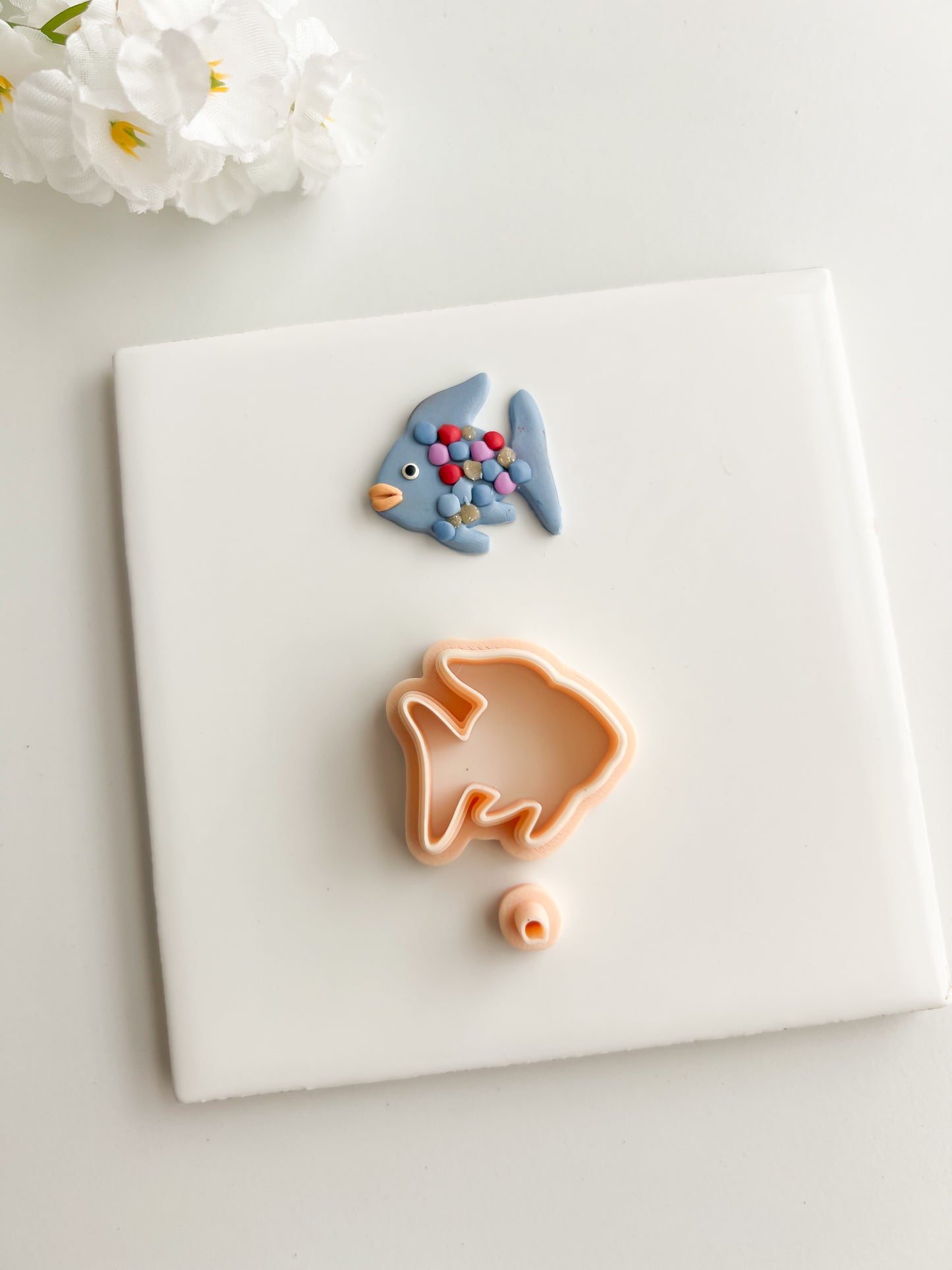 Rainbow Fish Clay Cutter | Rainbow Fish Polymer Clay Cutter for DIY Ocean Earrings Colorful Jewelry and Handmade Marine Accessories