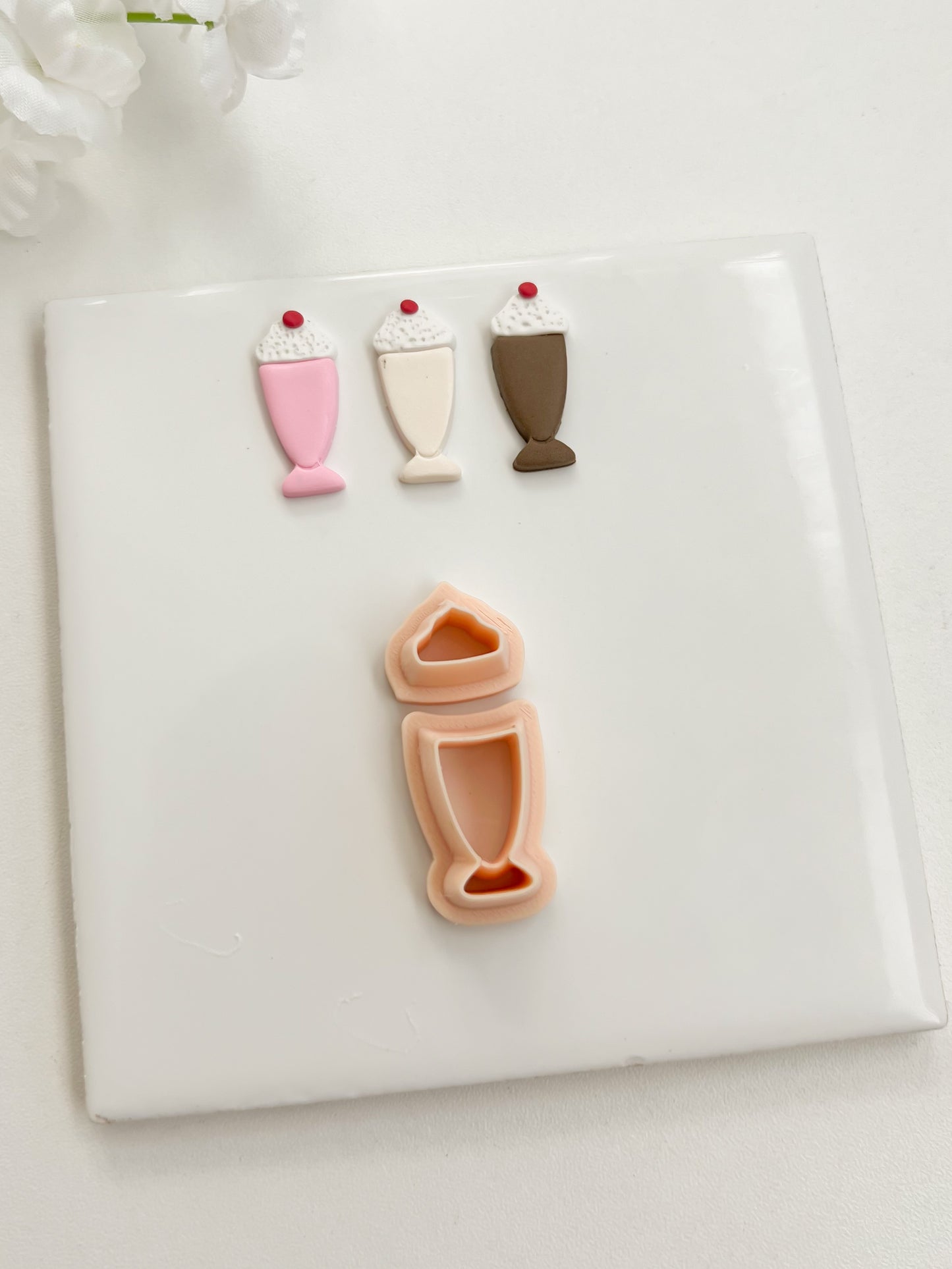 Milkshake Clay Cutter | Milkshake Polymer Clay Cutter for DIY Dessert Earrings Cute Jewelry and Handmade Sweet Treat Accessories
