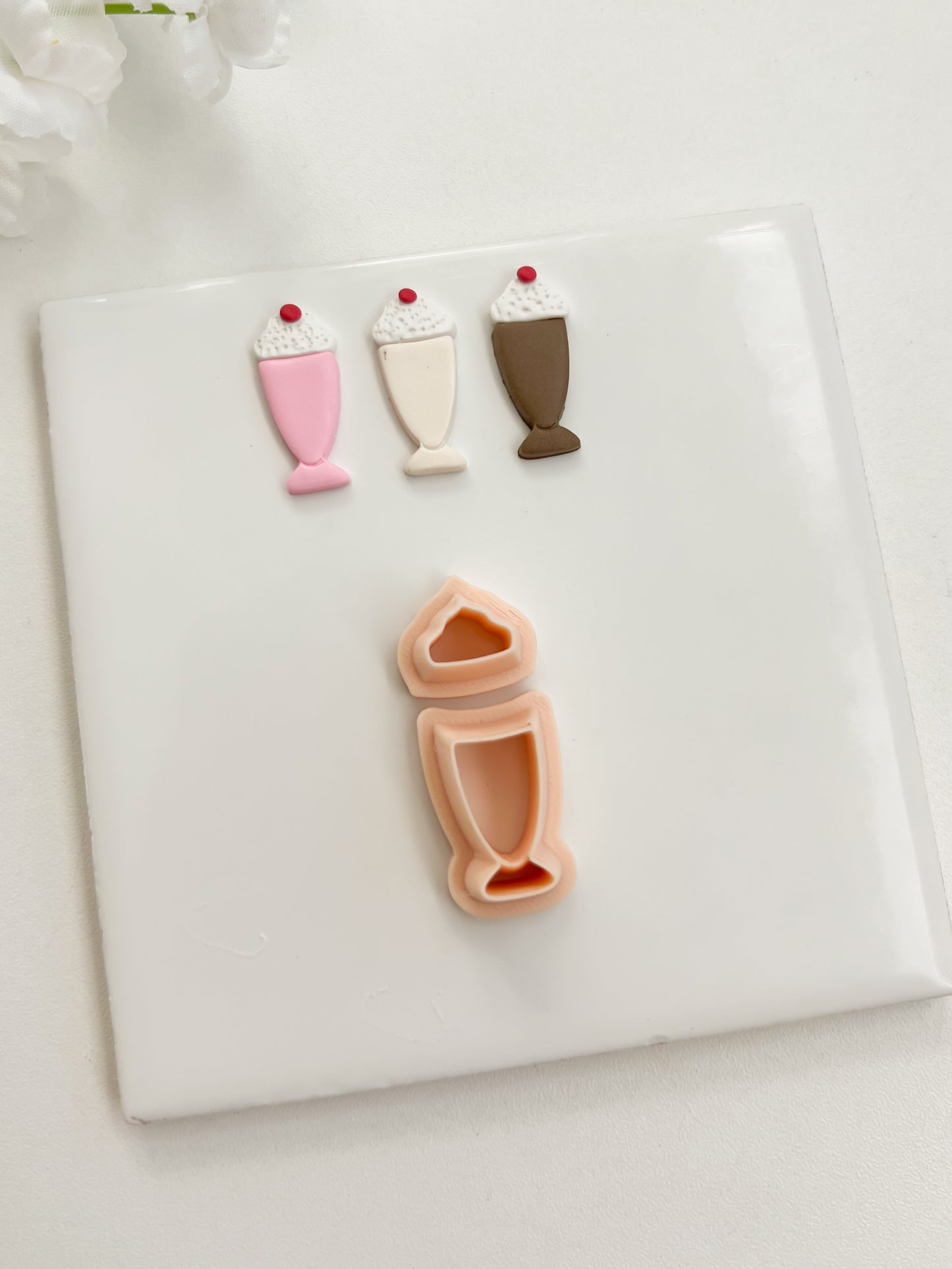 Milkshake Clay Cutter | Milkshake Polymer Clay Cutter for DIY Dessert Earrings Cute Jewelry and Handmade Sweet Treat Accessories