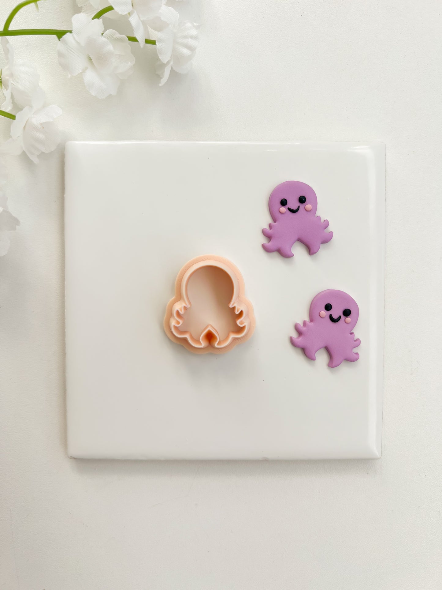 Octopus No. 3 Clay Cutter | Octopus No. 3 Polymer Clay Cutter for DIY Ocean Earrings Nautical Jewelry and Handmade Marine Accessories