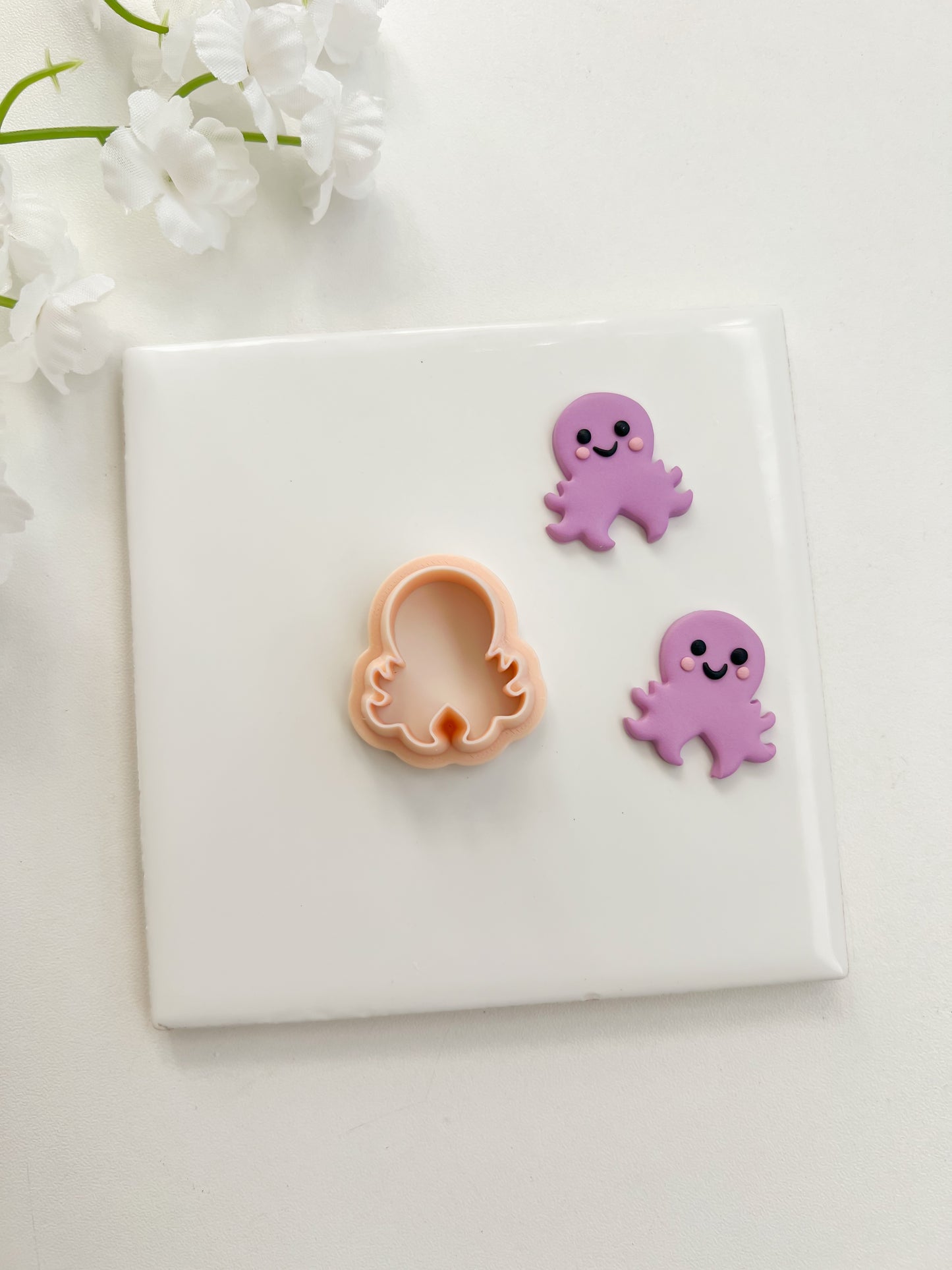 Octopus No. 3 Clay Cutter | Octopus No. 3 Polymer Clay Cutter for DIY Ocean Earrings Nautical Jewelry and Handmade Marine Accessories