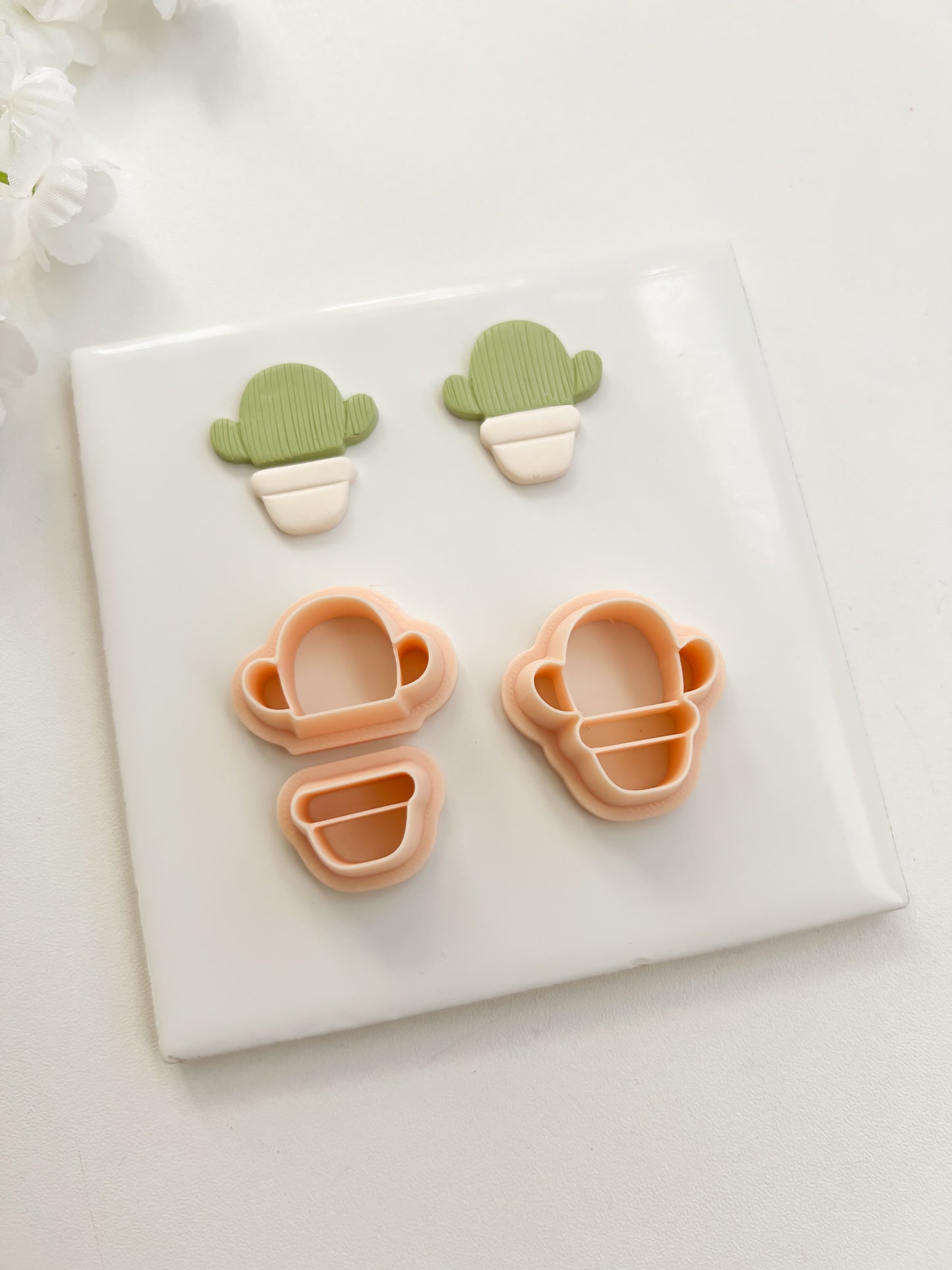 Cactus Pot Clay Cutter | Cactus Pot Polymer Clay Cutter for DIY Nature Earrings Succulent-Themed Jewelry and Handmade Cute Accessories