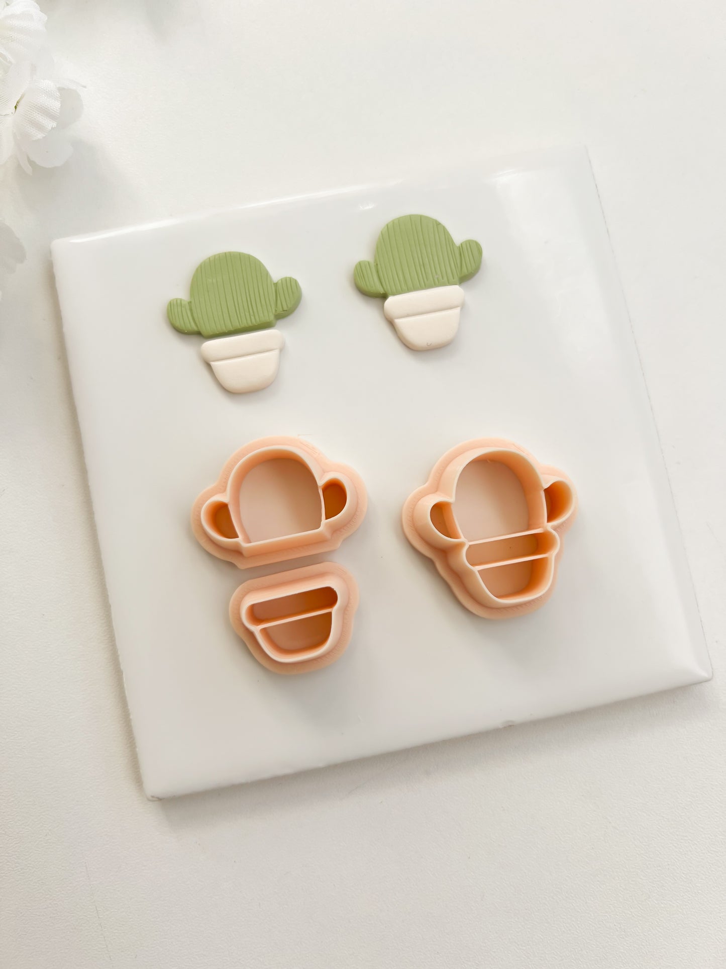 Cactus Pot Clay Cutter | Cactus Pot Polymer Clay Cutter for DIY Nature Earrings Succulent-Themed Jewelry and Handmade Cute Accessories