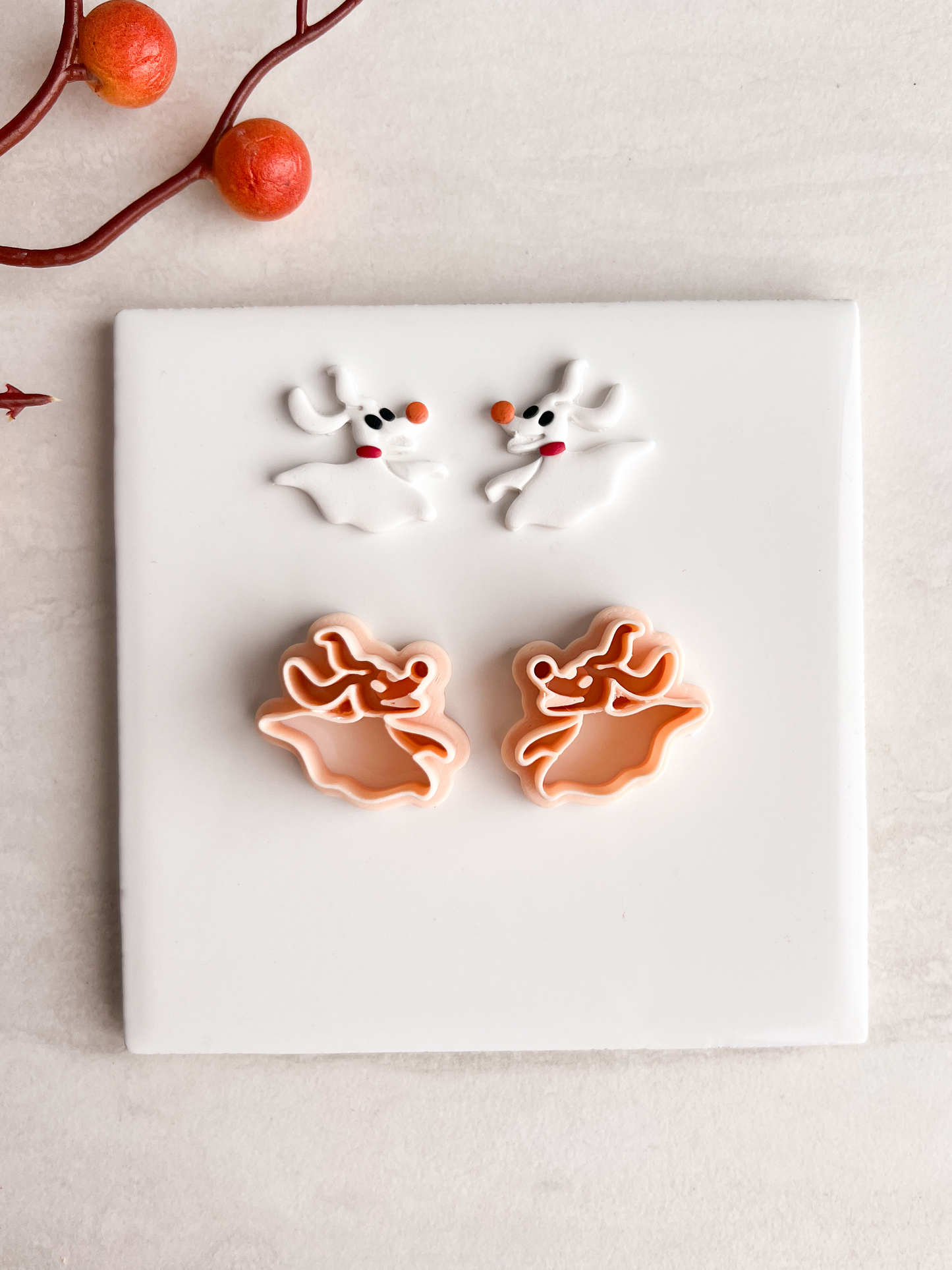 Zero Dog No. 2 Clay Cutter | Zero Dog No. 2 Polymer Clay Cutter for DIY Halloween Earrings Movie-Themed Jewelry and Handmade Spooky Accessories