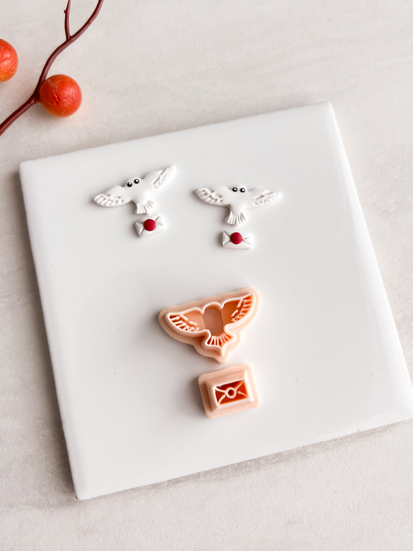 Hedwig Owl Carrying Letter Clay Cutter | Hedwig Owl Carrying Letter Polymer Clay Cutter for DIY Wizard Earrings Harry Potter Jewelry and Handmade Magical Accessories