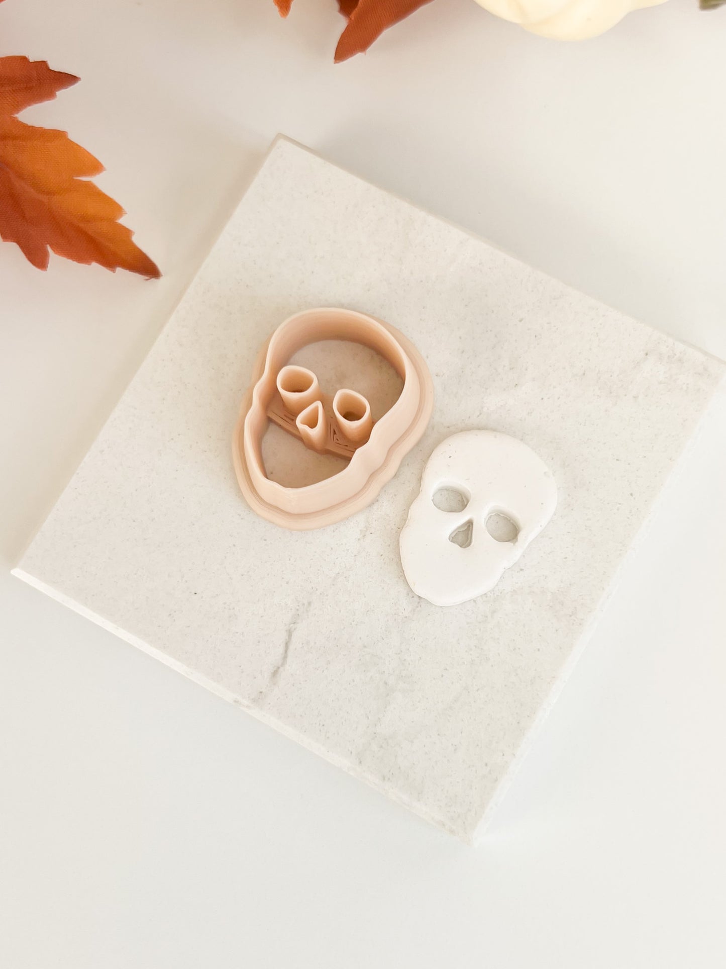 Skull Shape Clay Cutter | Halloween Skull Polymer Clay Cutter for DIY Earrings and Crafts