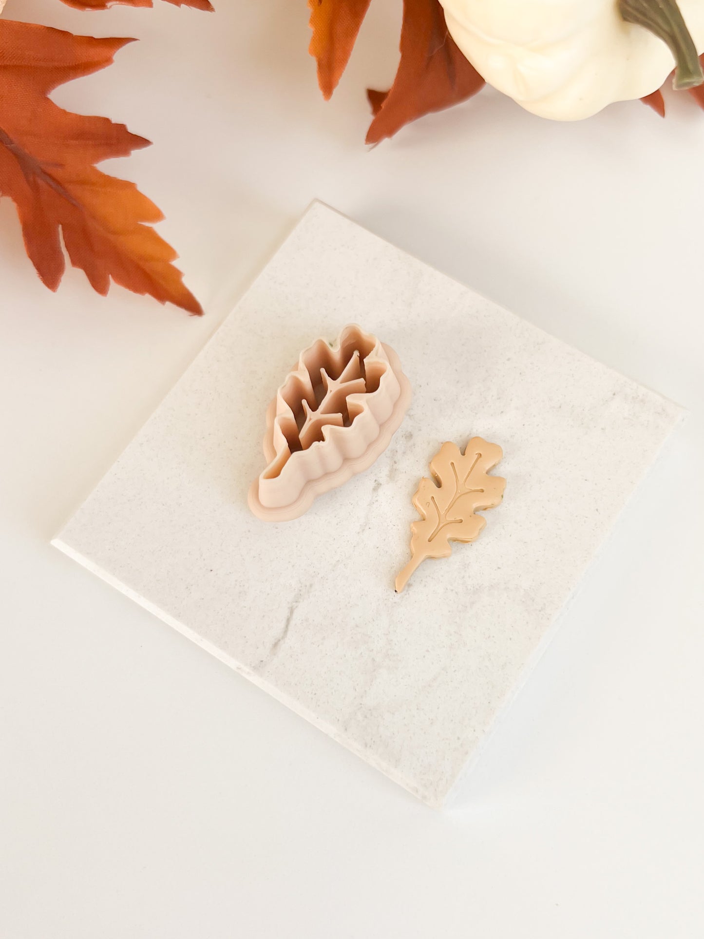 Oak Leaf Clay Cutter | Fall Oak Leaf Polymer Clay Cutter for Nature-Inspired Earrings and Jewelry