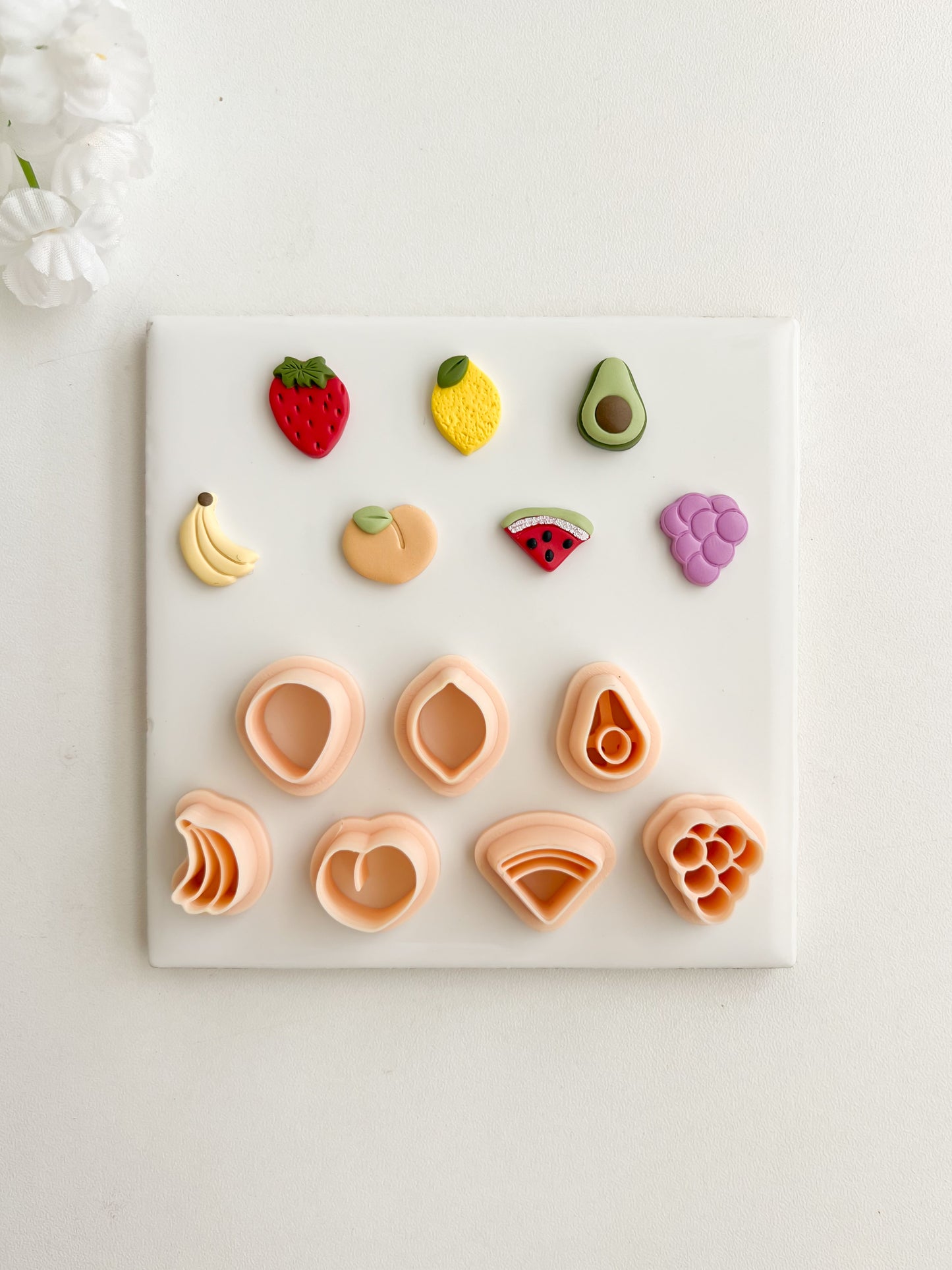 Fruit Stud Pack Clay Cutter | Fruit Stud Pack Polymer Clay Cutter for DIY Summer Earrings Cute Fruit-Themed Jewelry and Handmade Fresh Accessories
