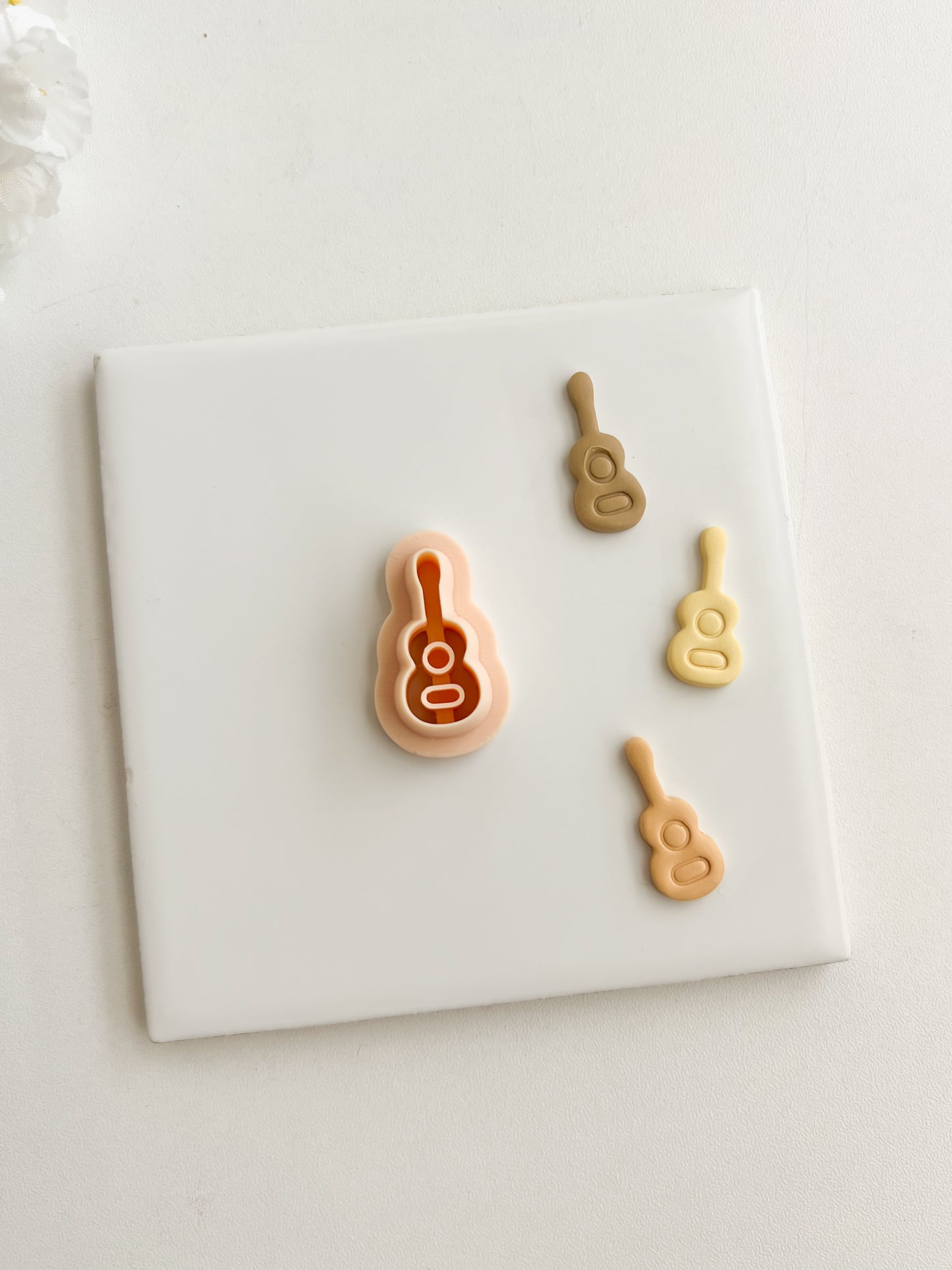 Guitar Clay Cutter | Guitar Polymer Clay Cutter for DIY Music Earrings Rock-Themed Jewelry and Handmade Festival Accessories