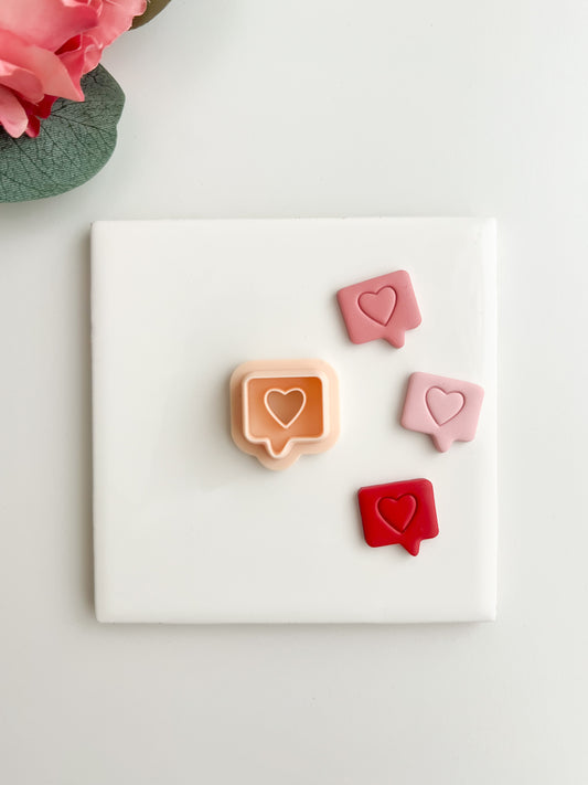 Heart Text Message Clay Cutter | Heart Text Message Polymer Clay Cutter for DIY Valentine Earrings Love-Themed Jewelry and Handmade Cute Accessories