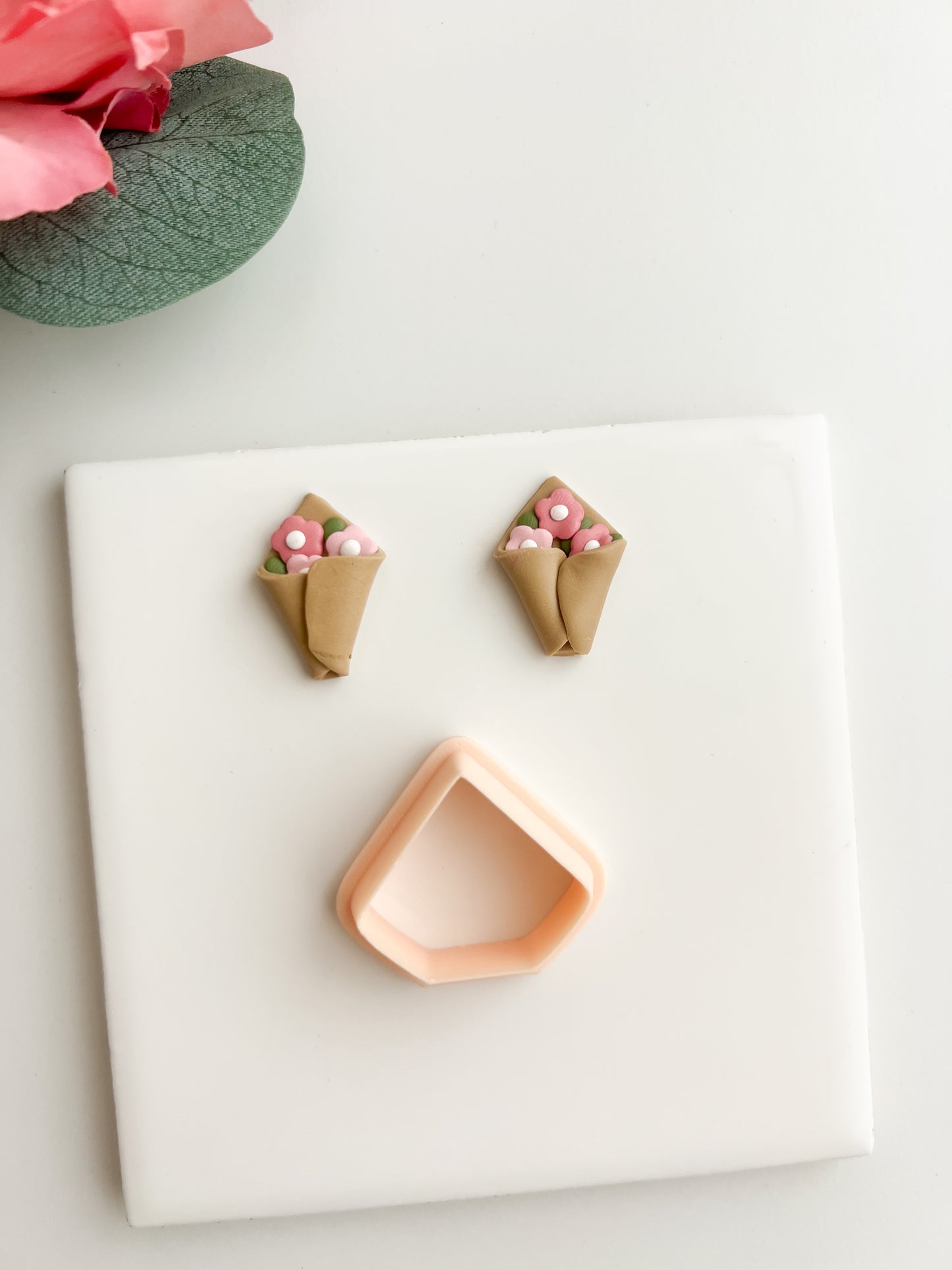 Flower Bouquet Clay Cutter | Flower Bouquet Polymer Clay Cutter for DIY Floral Earrings Nature-Themed Jewelry and Handmade Elegant Accessories