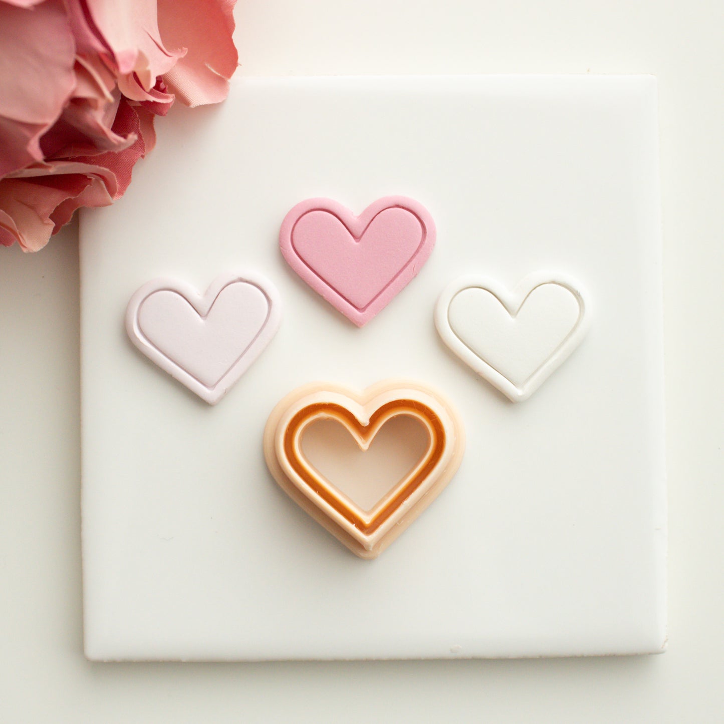 Heart Emboss No. 1 Clay Cutter | Heart Emboss No. 1 Polymer Clay Cutter for DIY Earrings Valentine's Day Jewelry and Love-Themed Crafts