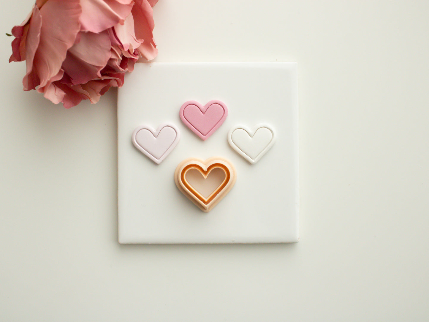 Heart Emboss No. 1 Clay Cutter | Heart Emboss No. 1 Polymer Clay Cutter for DIY Earrings Valentine's Day Jewelry and Love-Themed Crafts